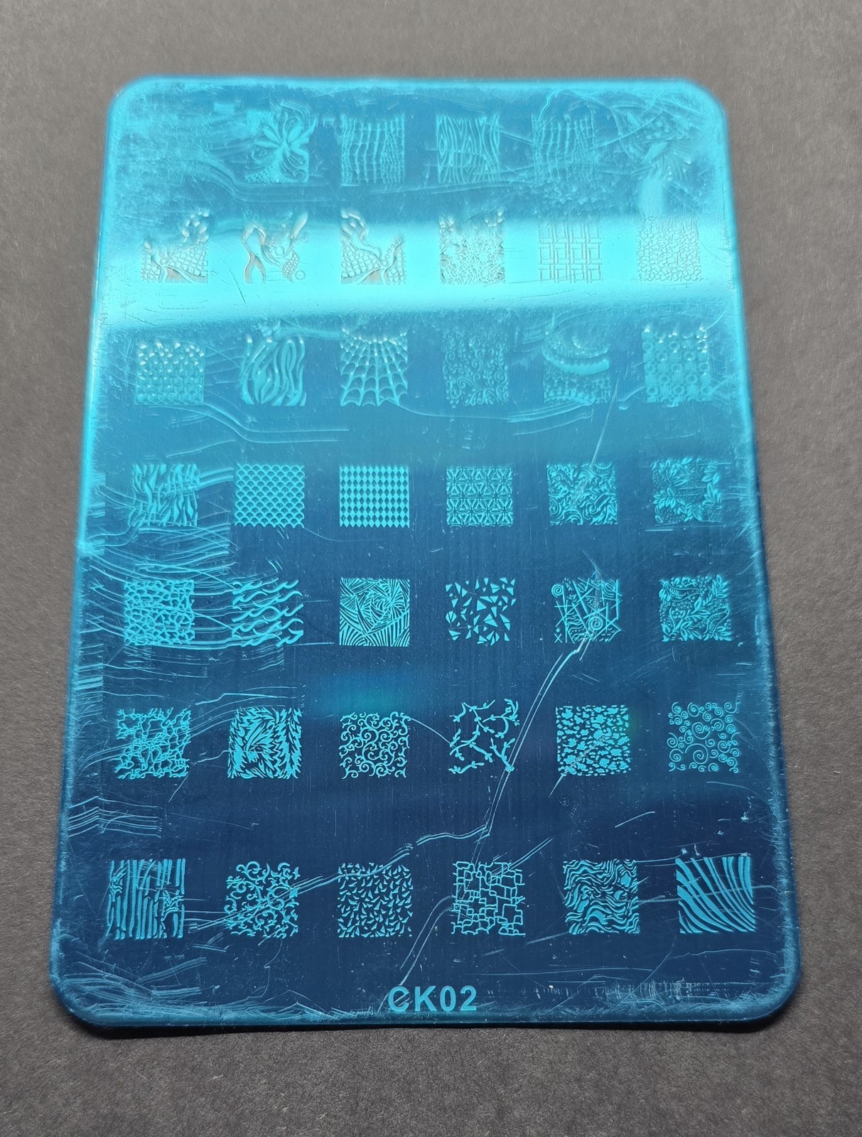 Nail Art Stamp Plates LOT of 4 Ck02 Ck-03 Ck05 Ck-06 Swirl Fruit Leaf French Tip