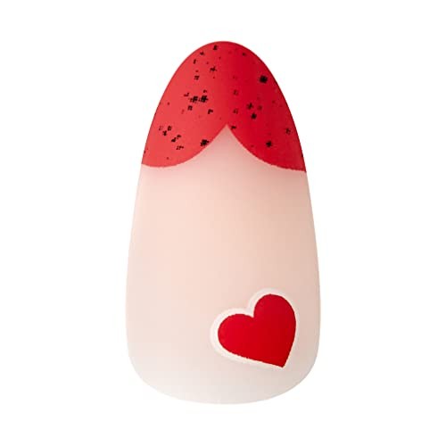 KISS Voguish Fantasy Valentine’s Day Fake Nails, ‘Be MINE’, 28 Count FV39X