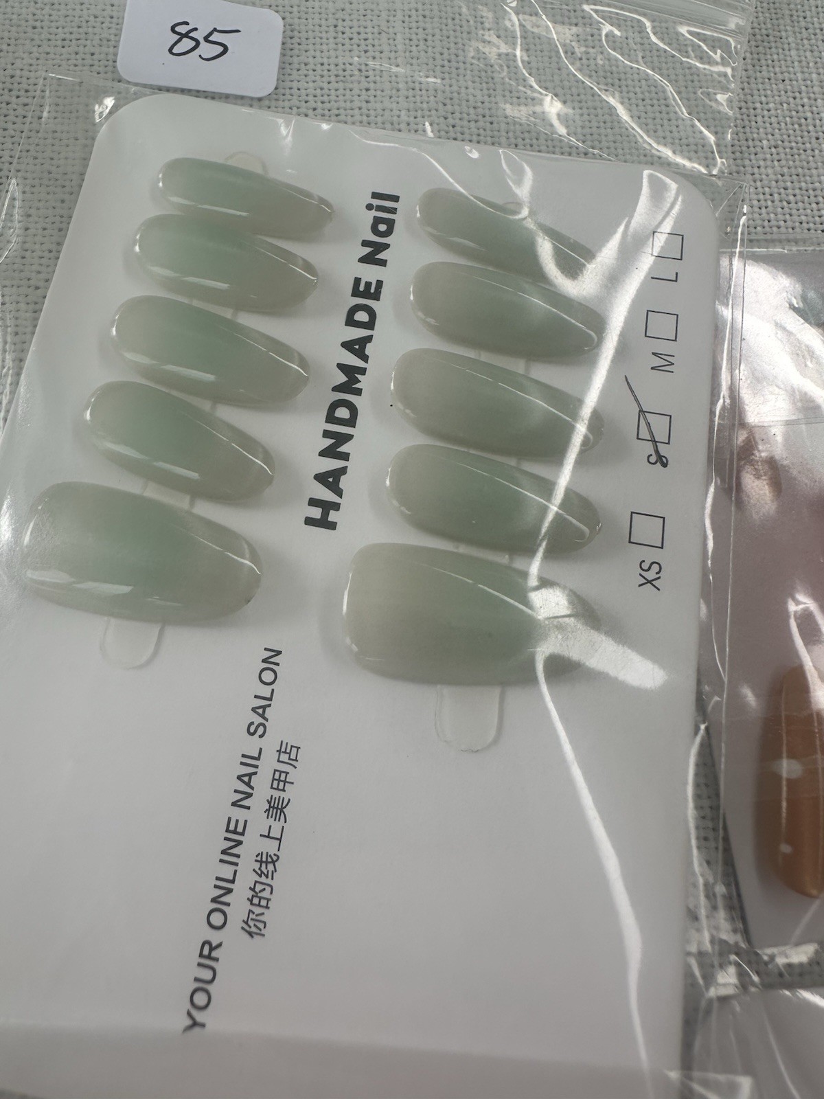 10 pairs 100 pieces press-on nails lot in size small
