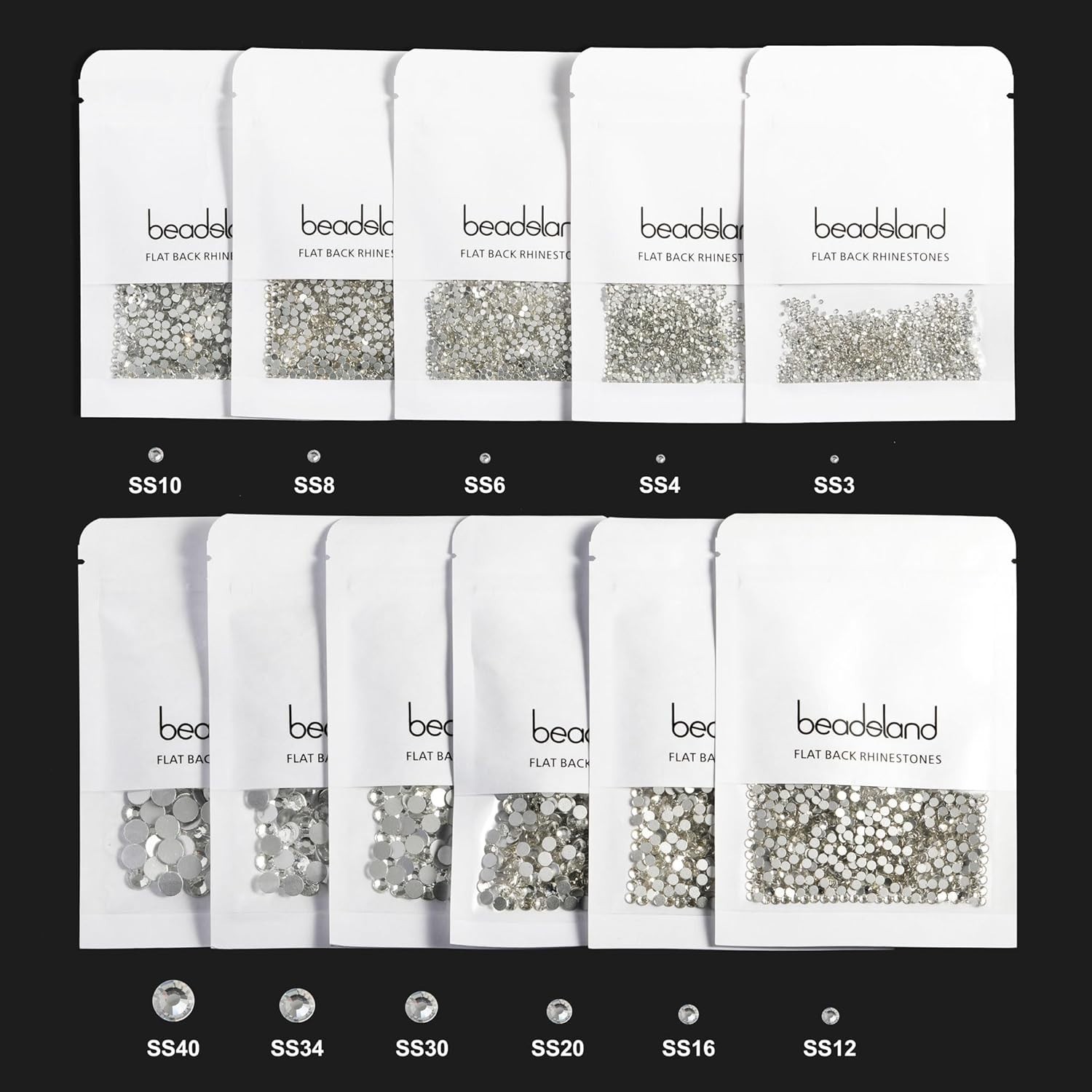 Versatile 1440pcs SS10 Crystal Rhinestones – Ideal for Nail Art & Face Makeup
