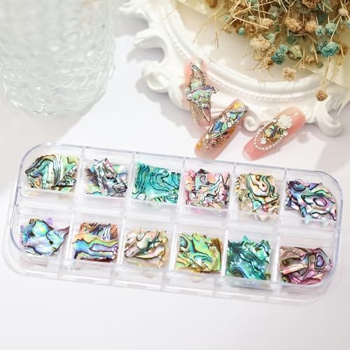 3D Nail Art Glitter Sequins Irregular Thin Flakes Nail Abalone Seashell Slices