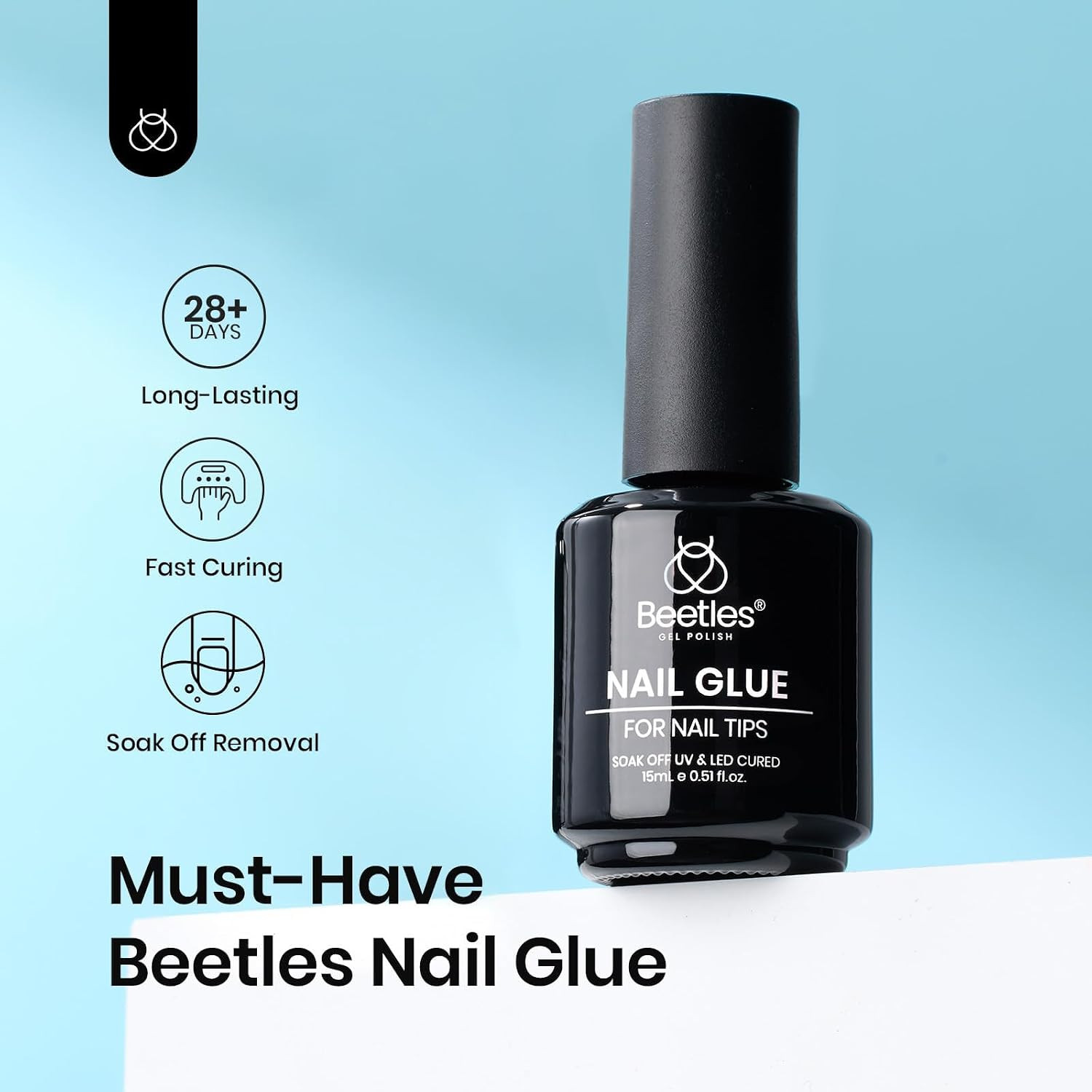 15Ml Gel Nail Glue 9 in 1 for Acrylic Nails Tips and Clear Press on Nails, Long