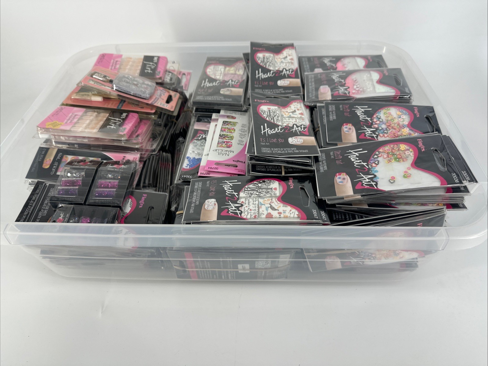 875+ PIECES Fing’rs Heart 2 Art Embellish Nail Strips and Nail Art Sets HUGE LOT
