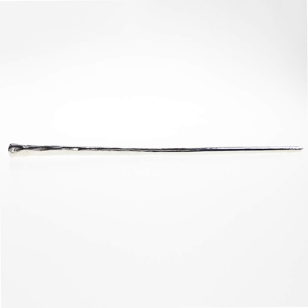 YILE Set of 2 Hair Sticks Chinese Hairpin Metal 1 Count (Pack 2), Silver