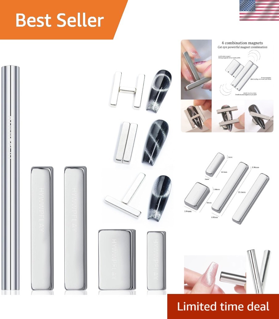 5-Piece Cat Eye Nail Magnet Set for Stunning DIY Nail Art – Quick & Easy Use
