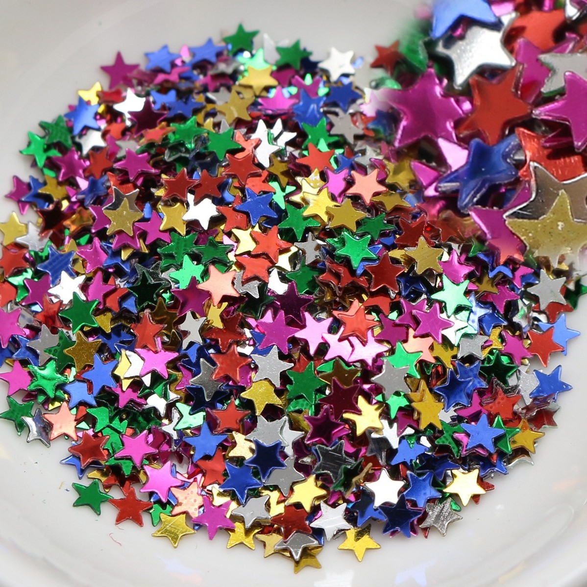 50Gram Mixed Color Metallic Star Sequins Loose Tiny 4mm Nail Art Scrapbook Craft