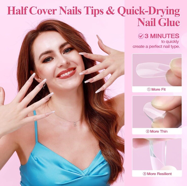 SAVILAND Acrylic Nail Kit Professional 100%Vegan, Cruelty Free. With Tips