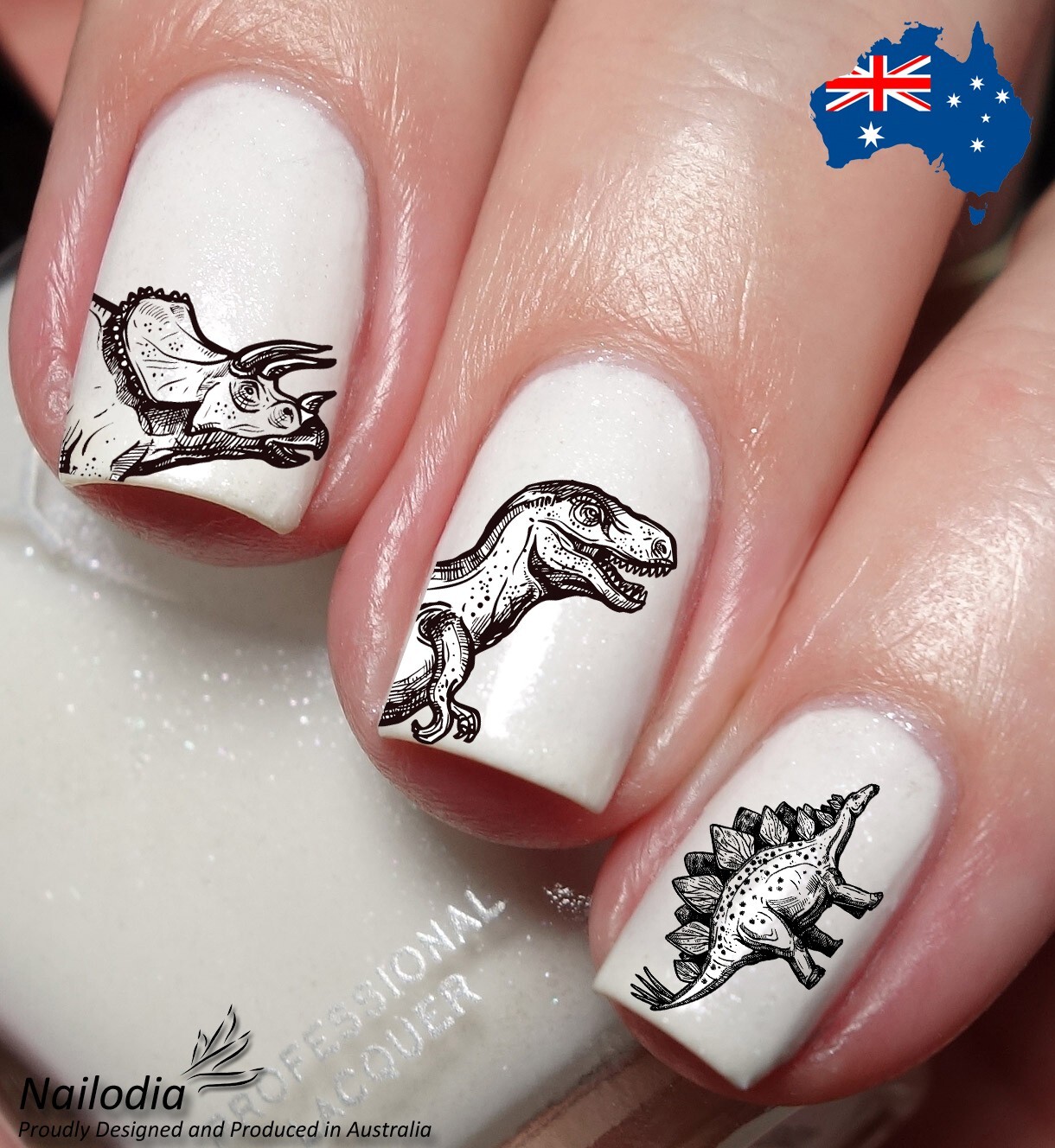 Dinosaur T-Rex Nail Art Decal Sticker Water Transfer Slider – Jurassic Theme