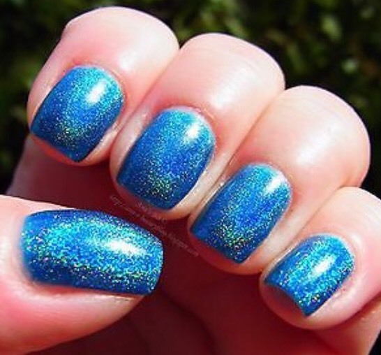 Navy Blue Nail Powder Holographic Mirror Chrome Holo Effect Glitter Decoration