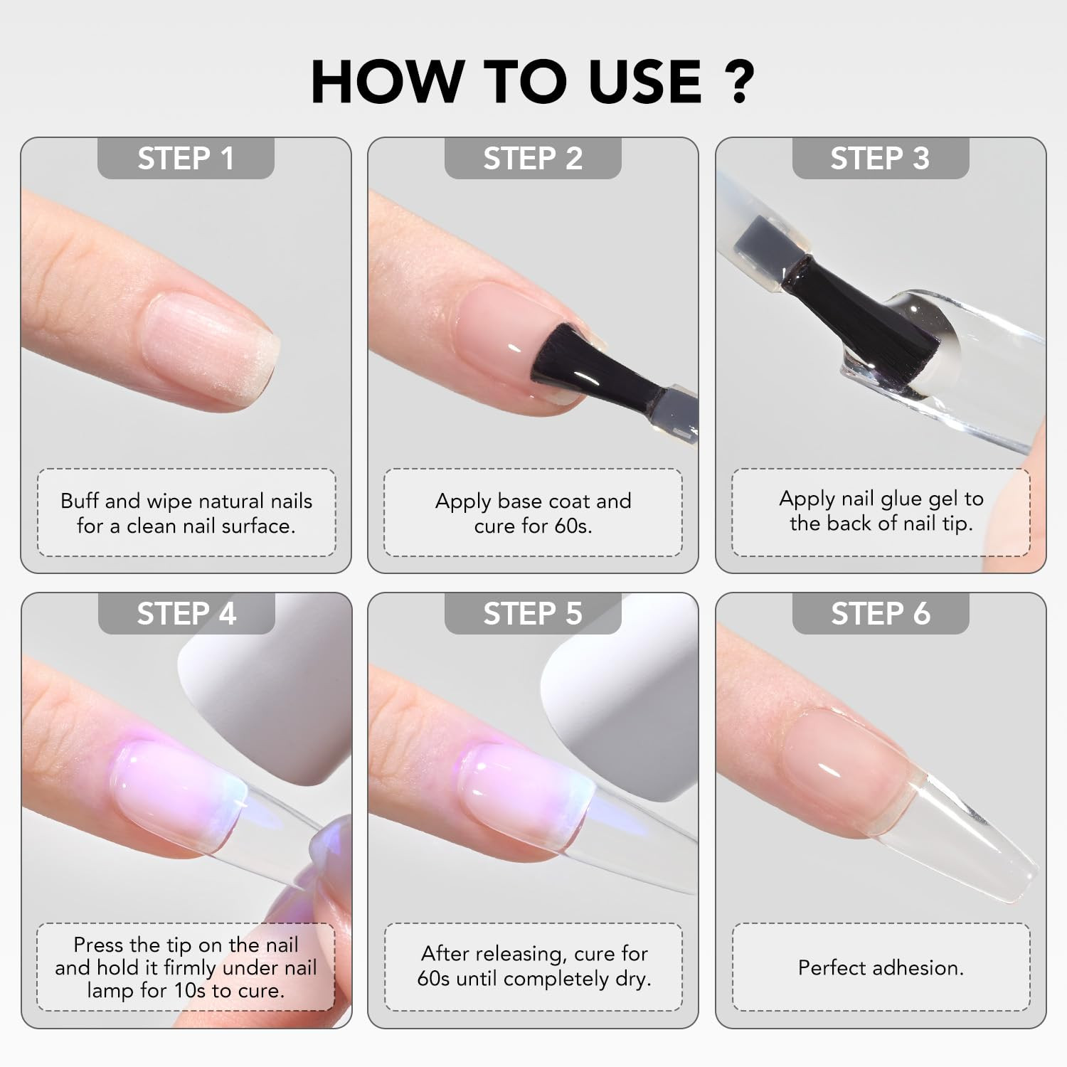 2 Pegamento Gel 16ml Para Unas Postizas Acrilicas Larga Duracion Curado Con Luz