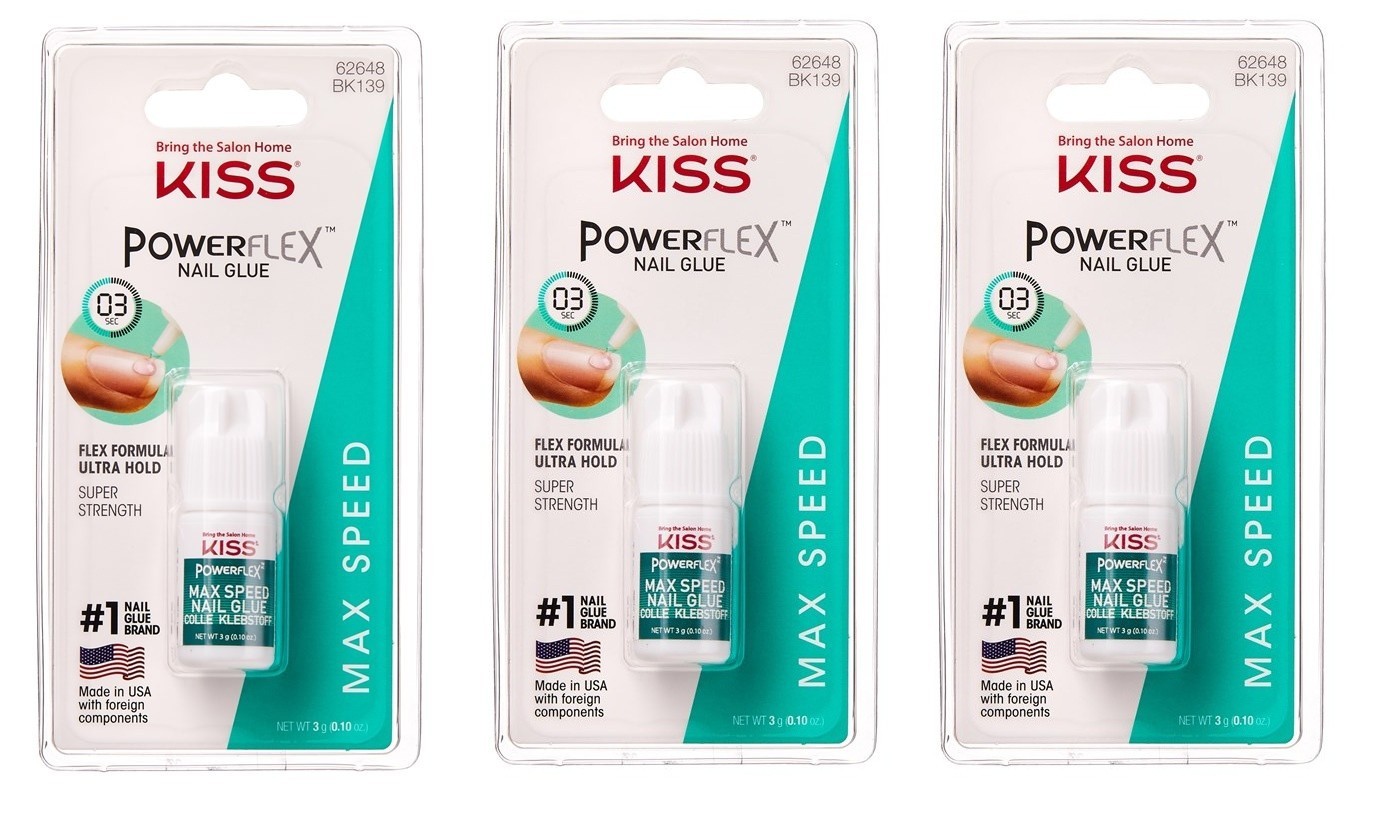 BL Kiss Powerflex Nail Glue 0.10oz X 3 Packs