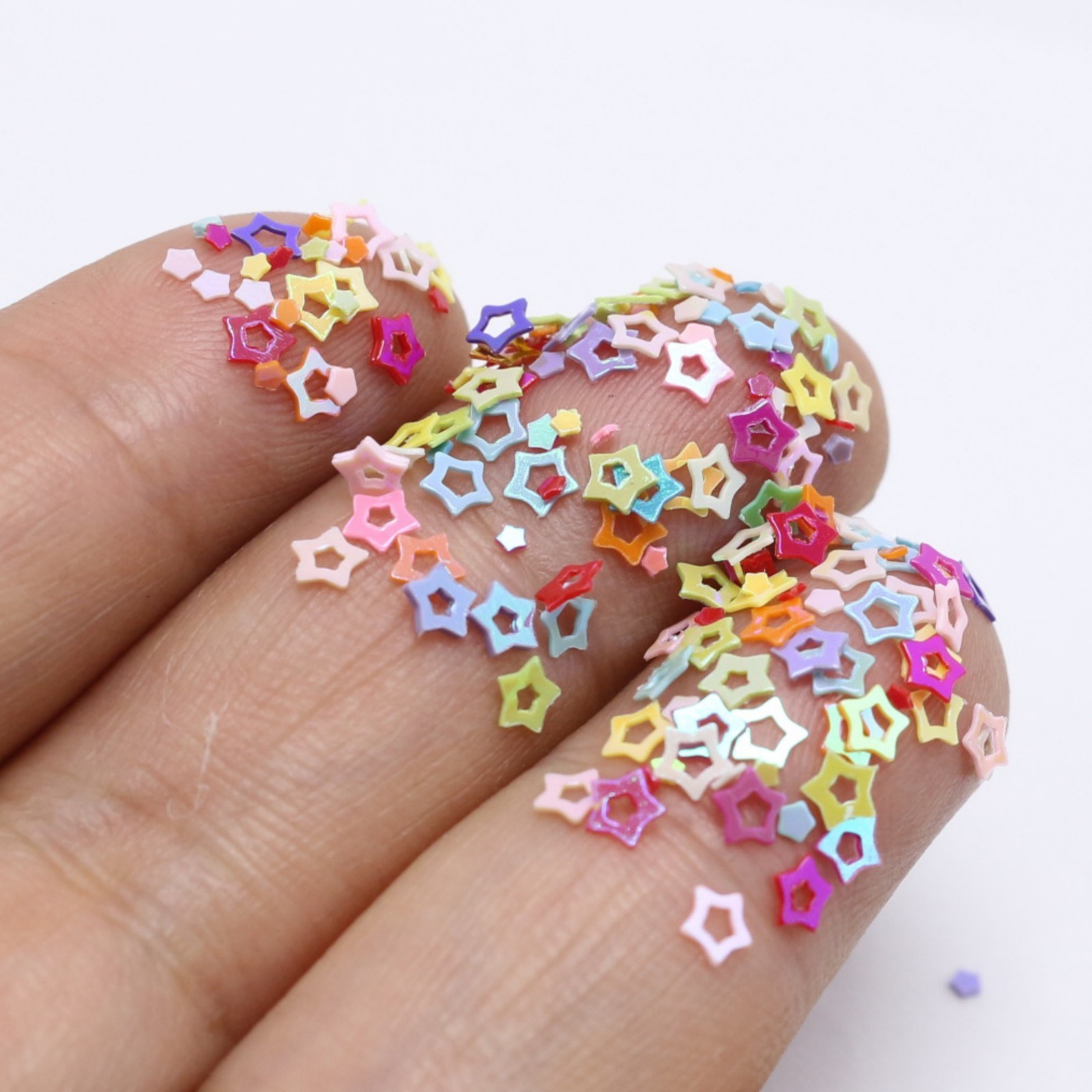 250 Gram Mixed Color Hollow Star Sequins Loose Tiny 3mm Nail Art Tips Crafts