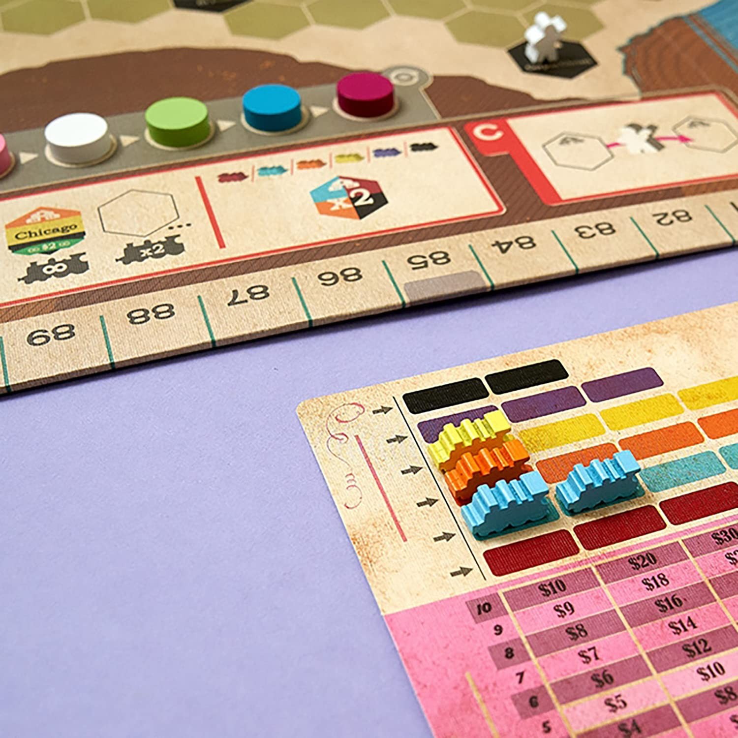 Capstone Games Ride The Rails Strategy Board Game for 3 One Size, Multicolor