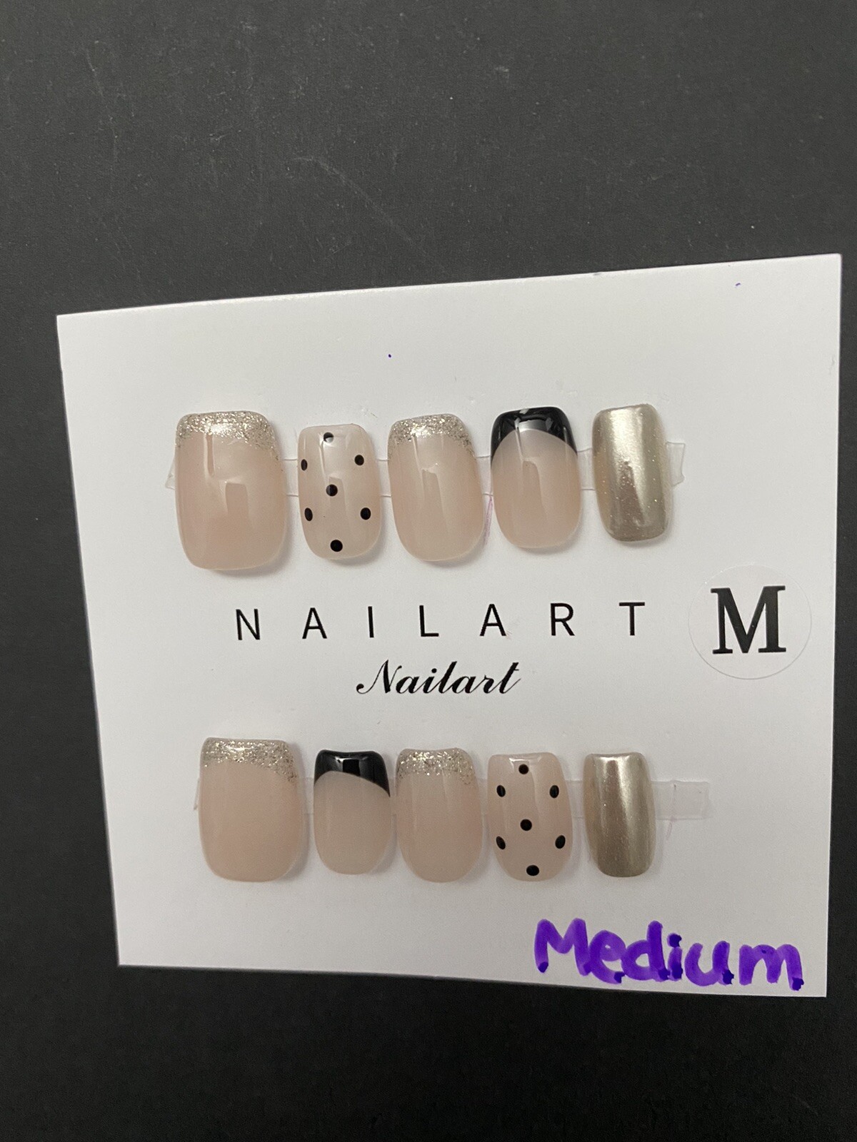 High End Pretty custom Nails Handmade press on nails-10 pcs-Medium