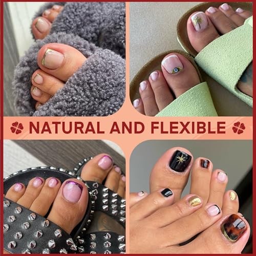 Square Toe Nail Tips: Full Cover Big Wide Matte Fake Toe Toe Nail Tips 360pcs