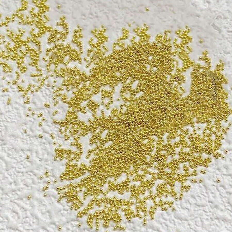 Gold Caviar Beads Alloy Mini Nail Beads Nail Art Charm Cute Nail Decorations …