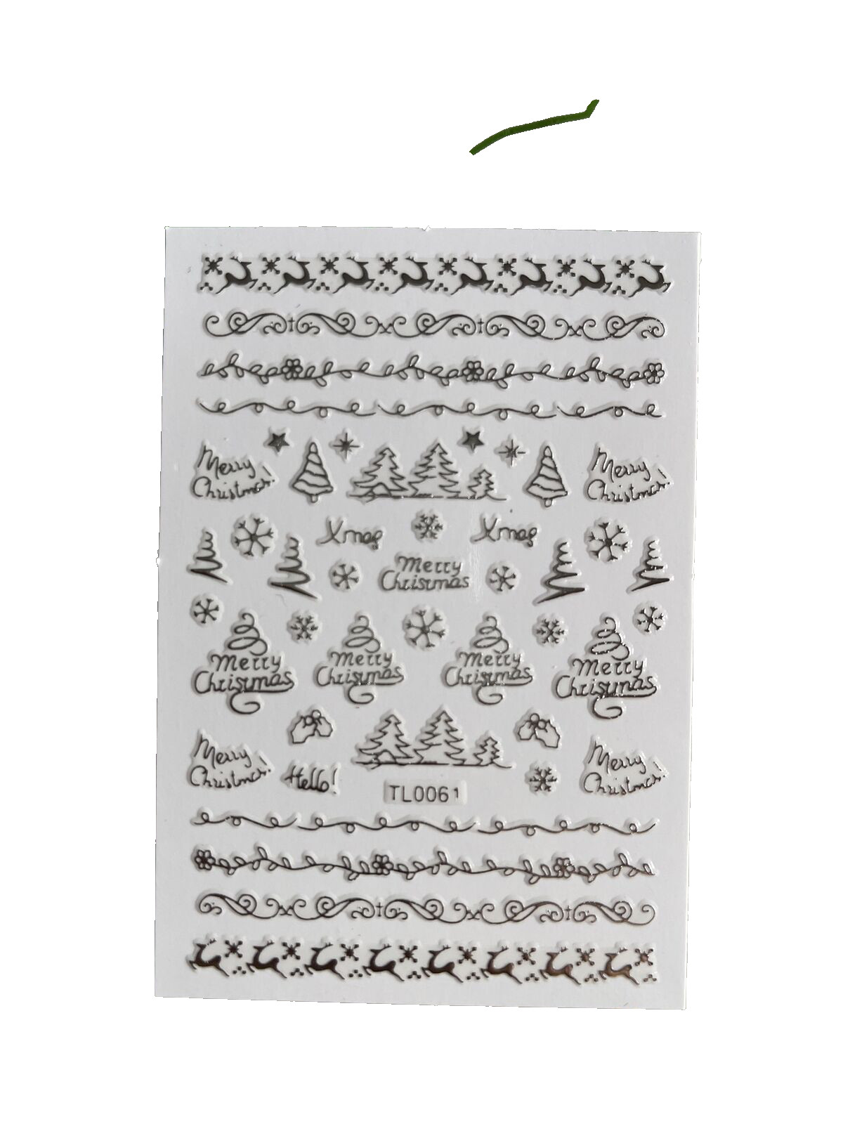 Christmas Nail Stickers TL0061 Silver