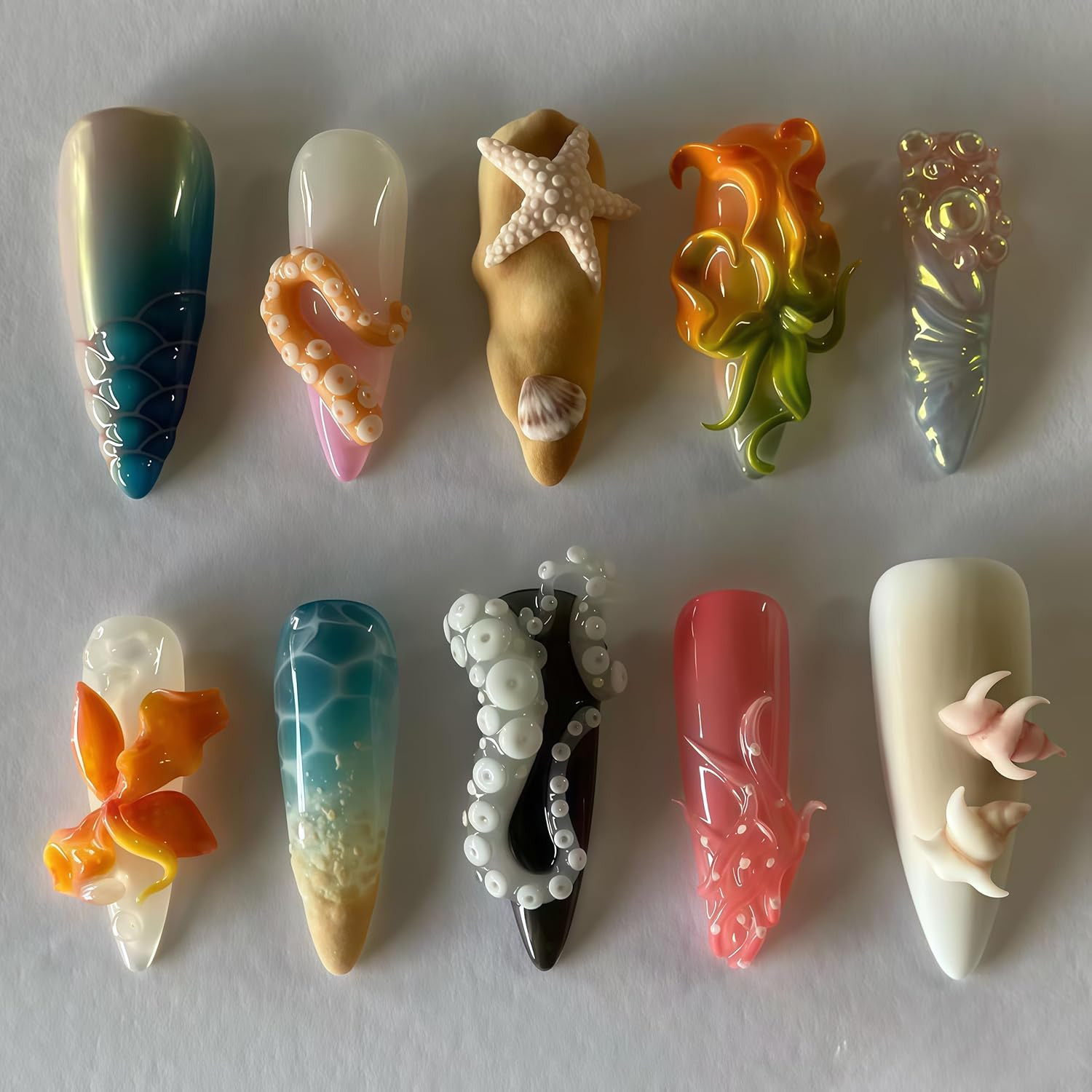 3D Octopus Nail Mold Multiple Shapes Octopuss Tentacles Silicone Nails Molds Acc