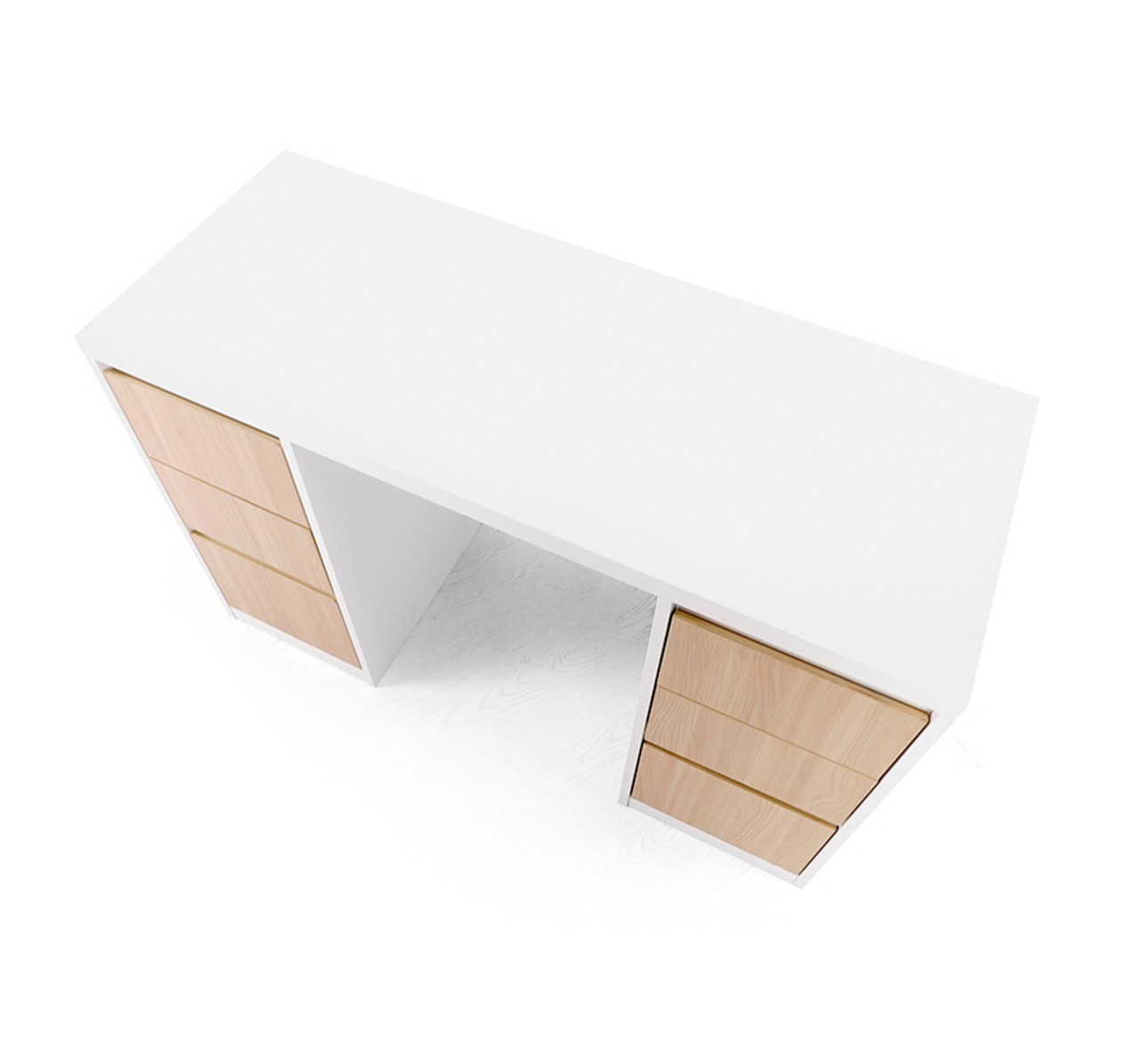 Lucca Manicure Table Nail Desk work station with double storage Nail tech desk