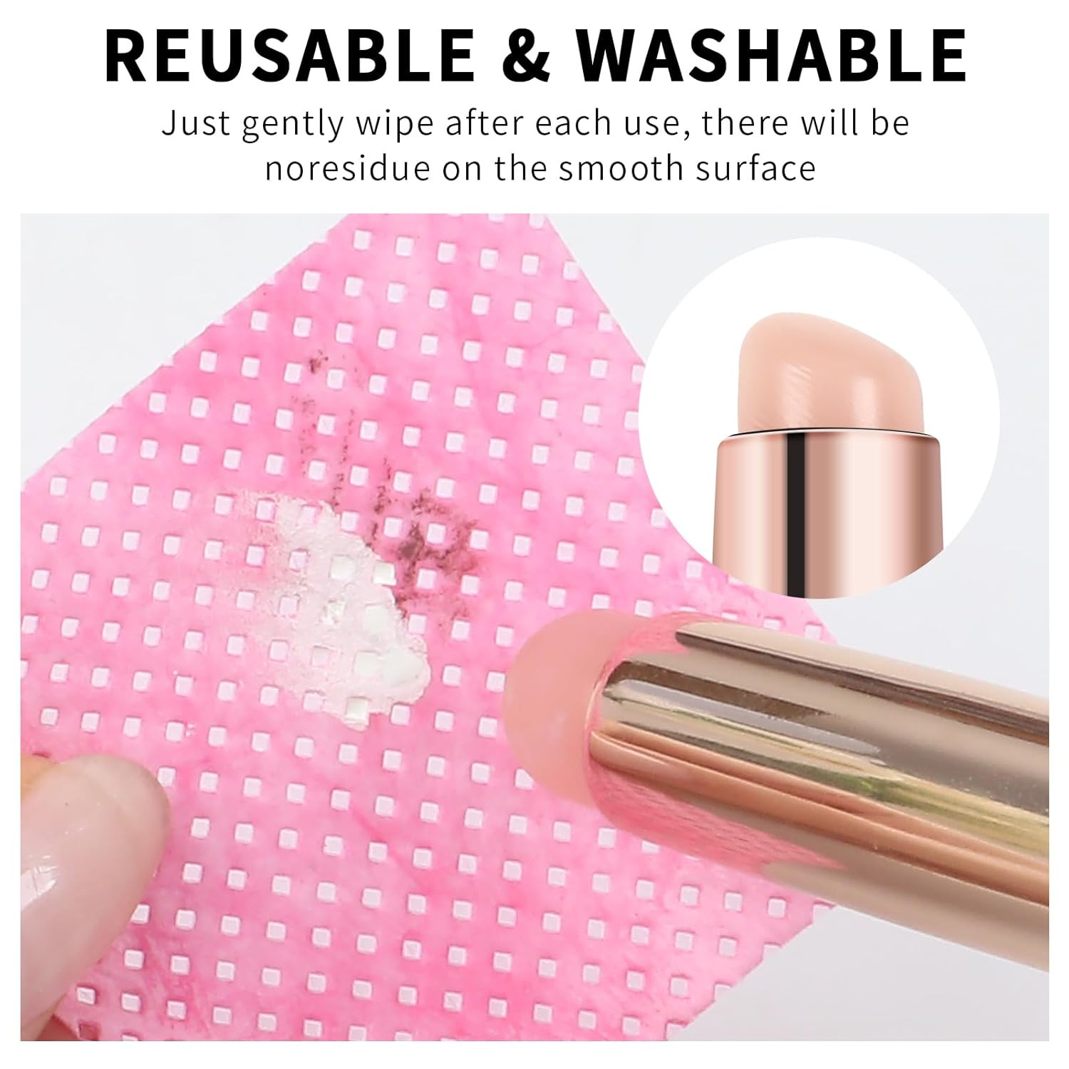 3Pcs Pink Silicone Nail Art Brushes Ombre Chrome French Nail Stamping Tools