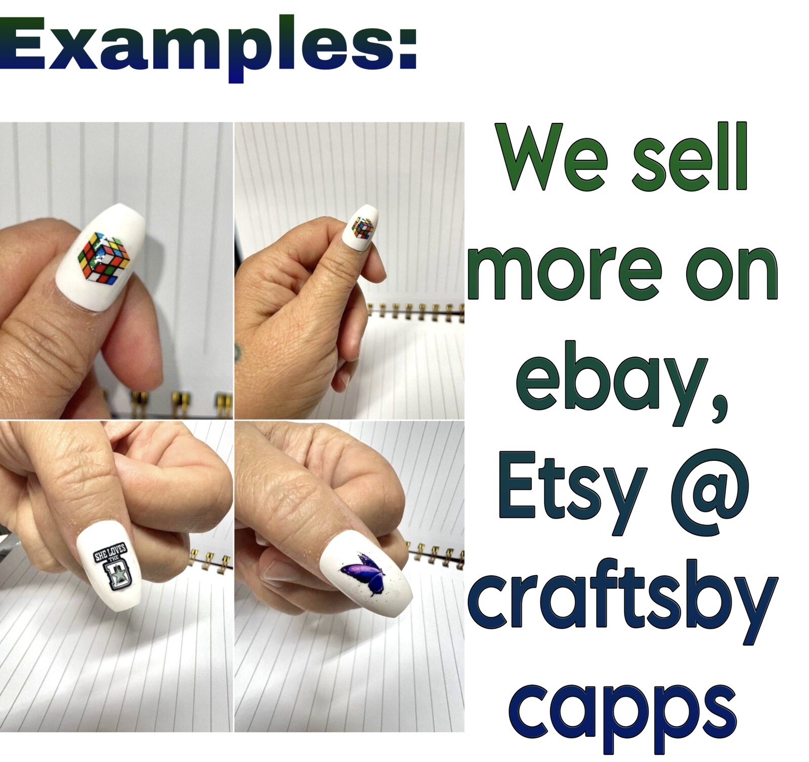 Cow Nail Decals Set Of 50