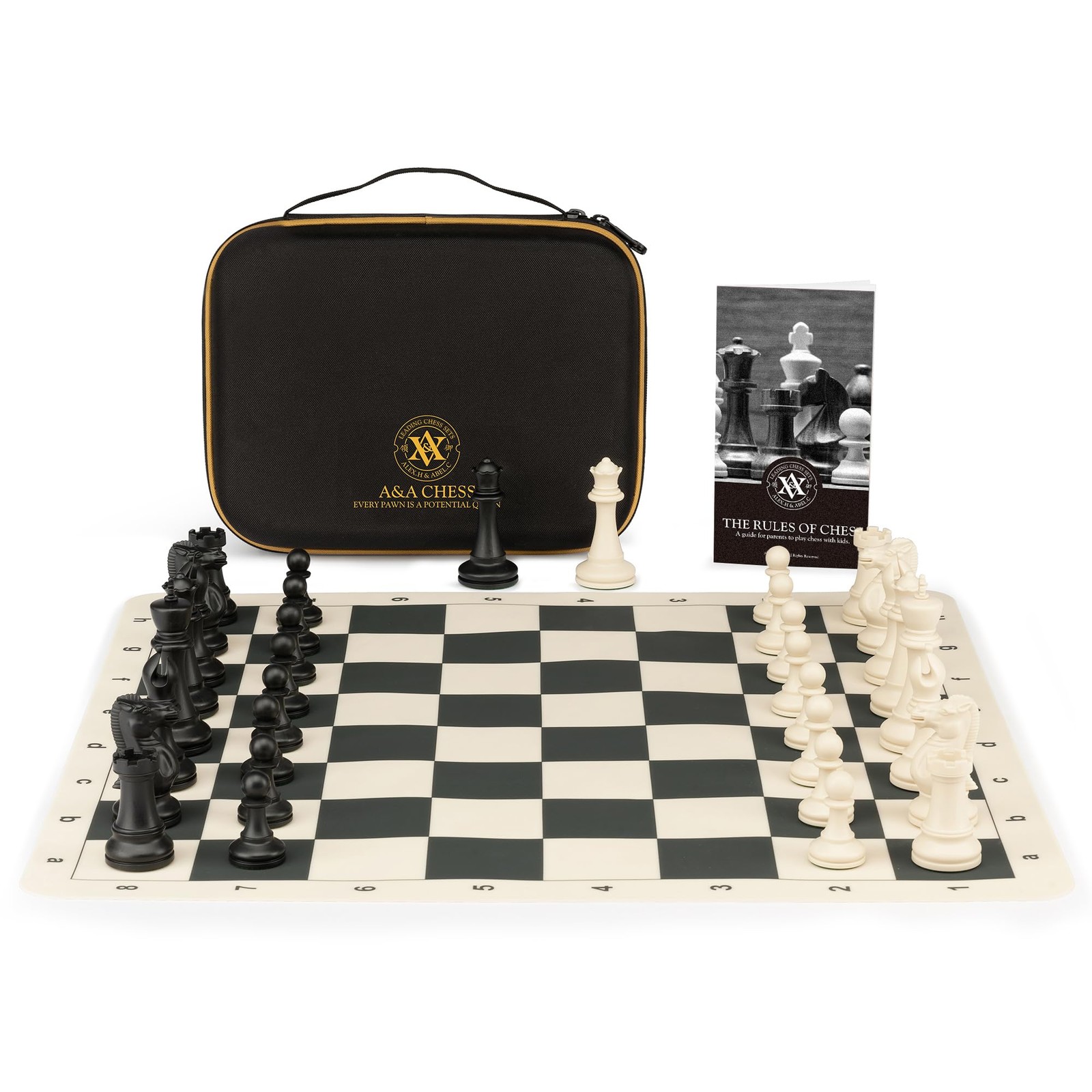 A&A Tournament 3.75”(9.5cm) King Height / 2.25”(5.7cm) Square, Off-white