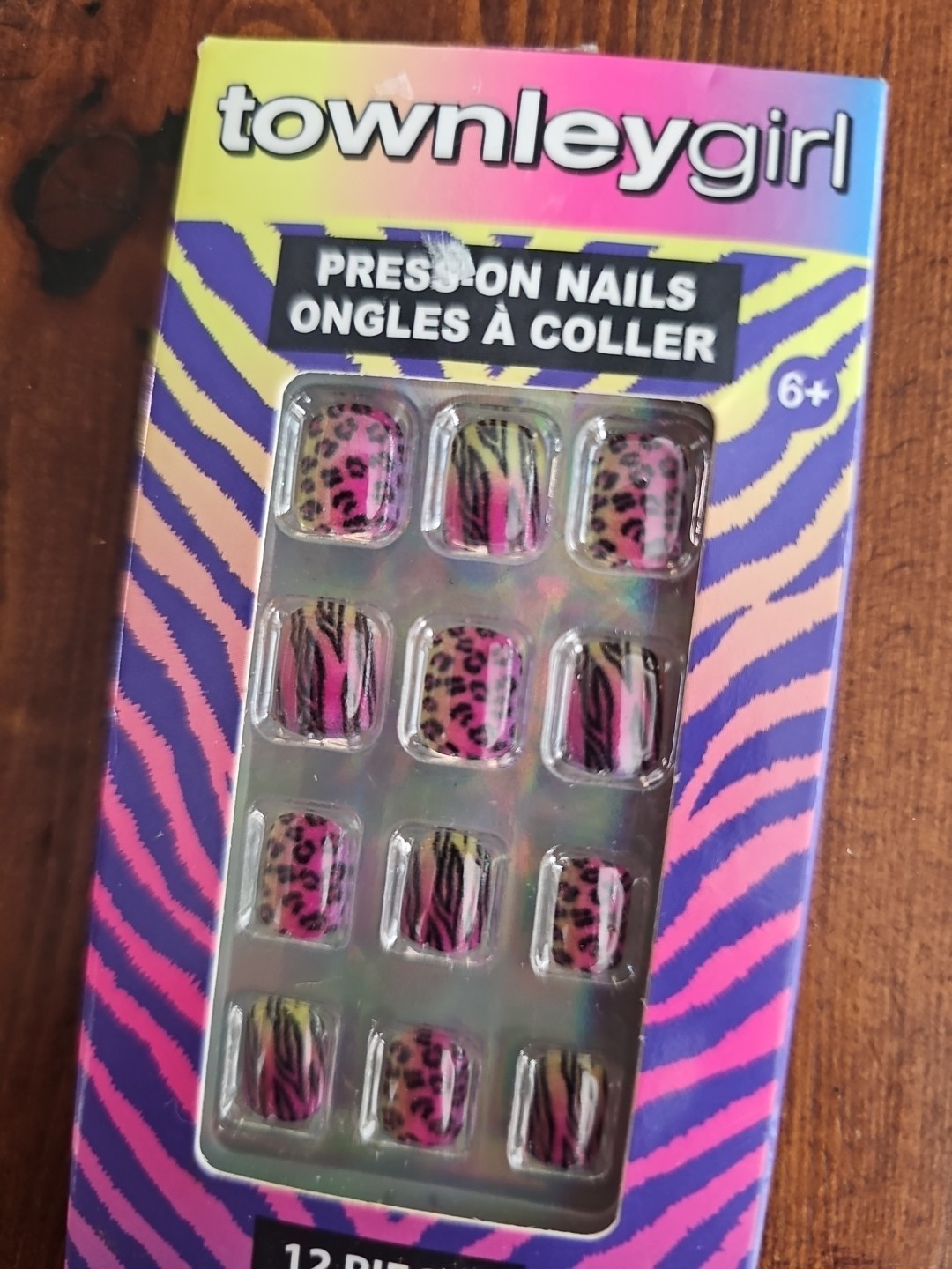 Townley Girl Animal Print, Colorful Nails, 12 Ct