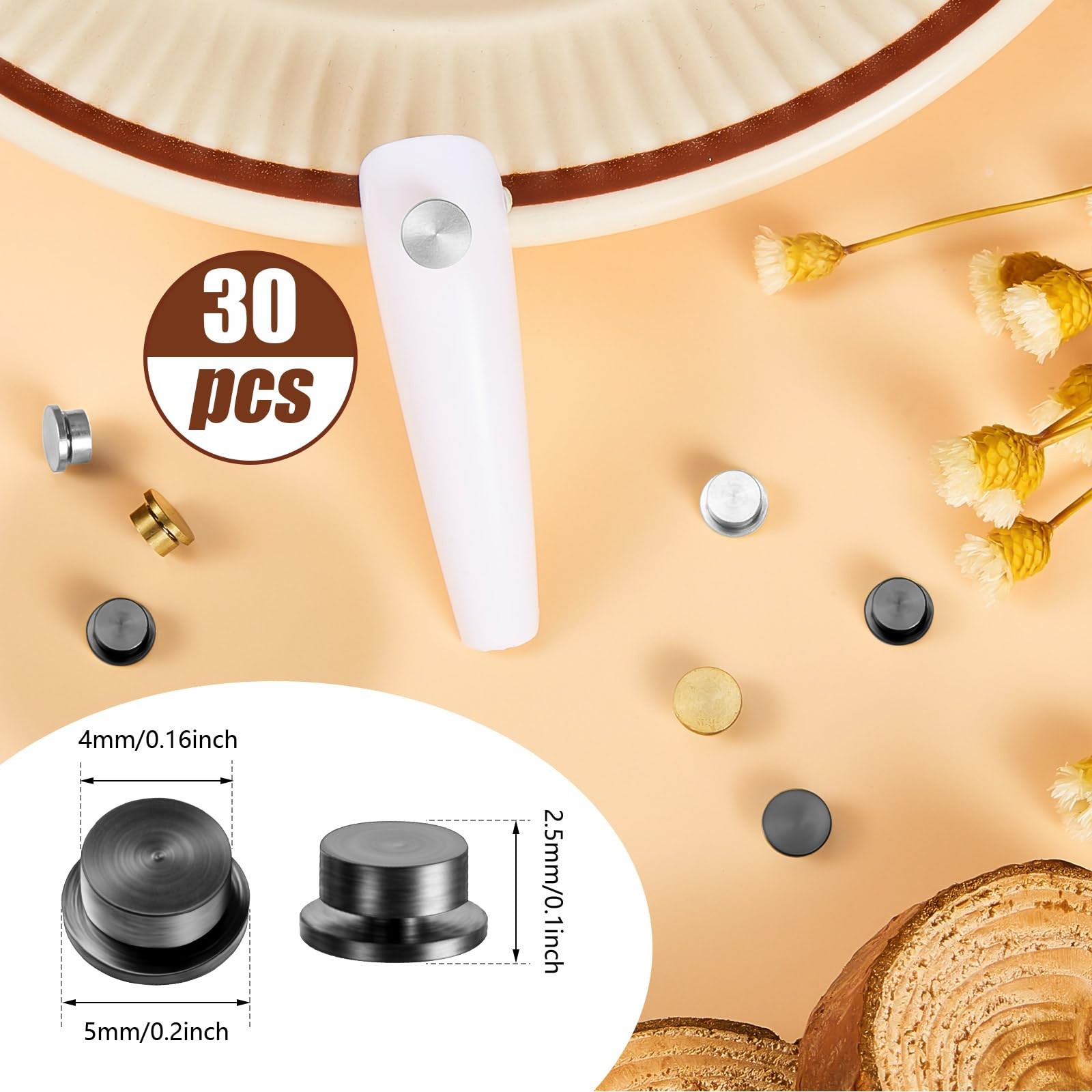30 Pieces Spinning Nail Charms Nail Art Rotating Bearing Art Tool Rings Jewel…