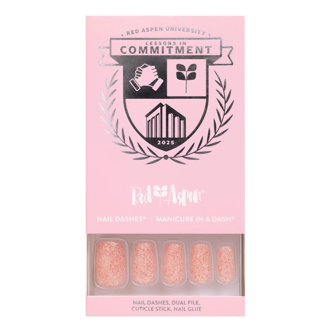 Red Aspen Press On Nails, Medium Coffin, Leilani’s Lessons in Commitment