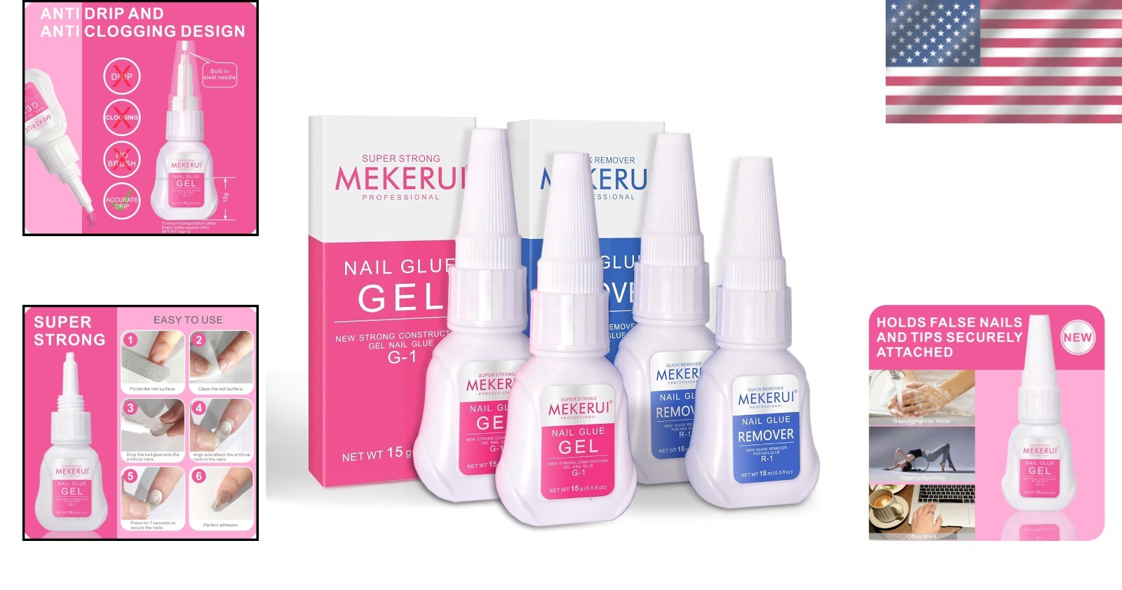Gentle Super Strong Nail Glue Gel for Sensitive Nails – Non-Toxic Formula