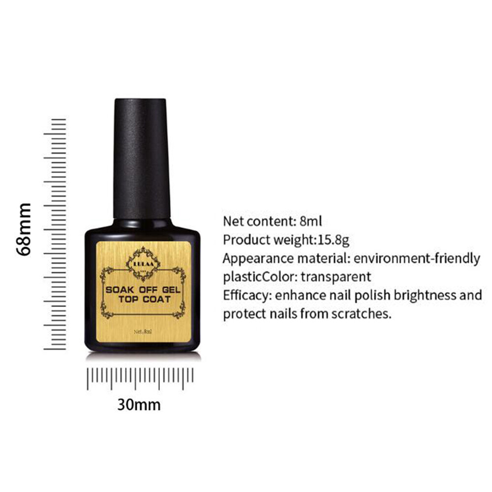 2PCS / Set Top Coat & Base Coat Primer Gel UV Nail Polish Soak Off Manicure 8ml