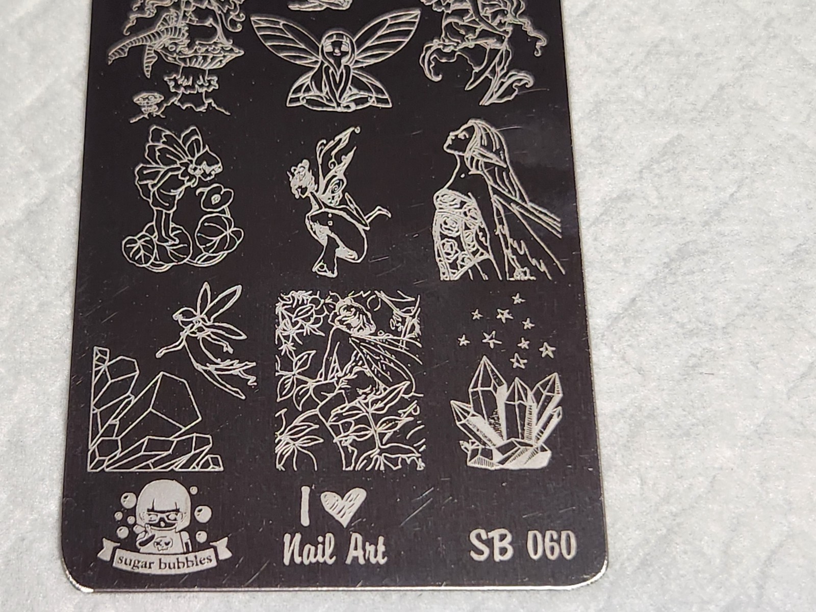 Sugar Bubbles Fairies Nail Stamping Plate SB060