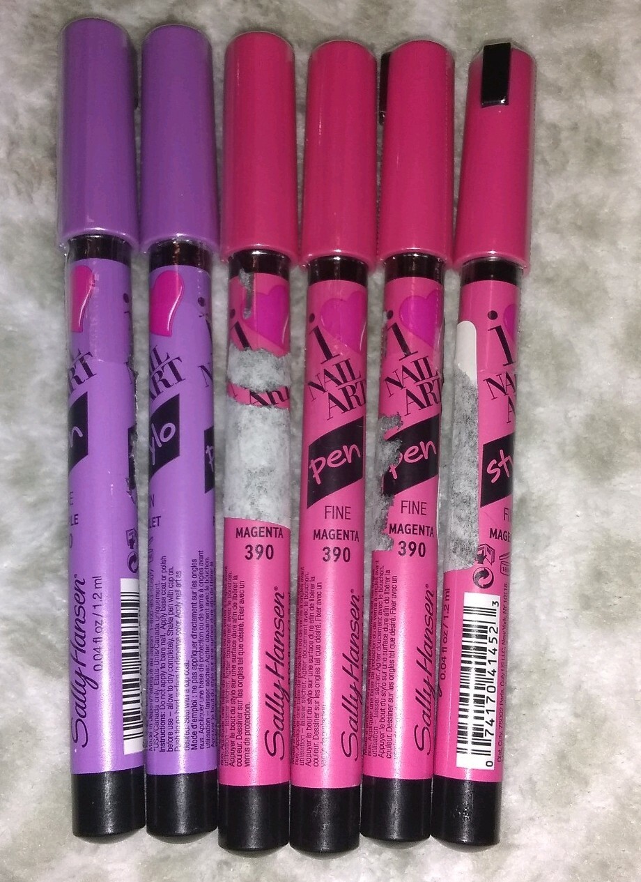 Sally Hansen I Love Nail Art Pen, (4) 390 Magenta (2) 370 Purple