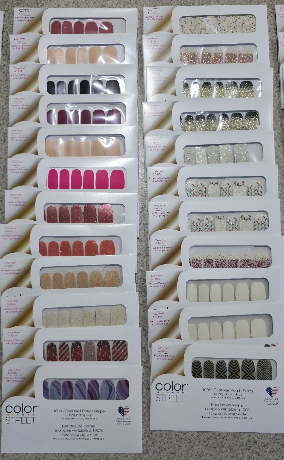 Color Street Press-On Nails Multicolor Glitter Animal Square Short Pre-Designed