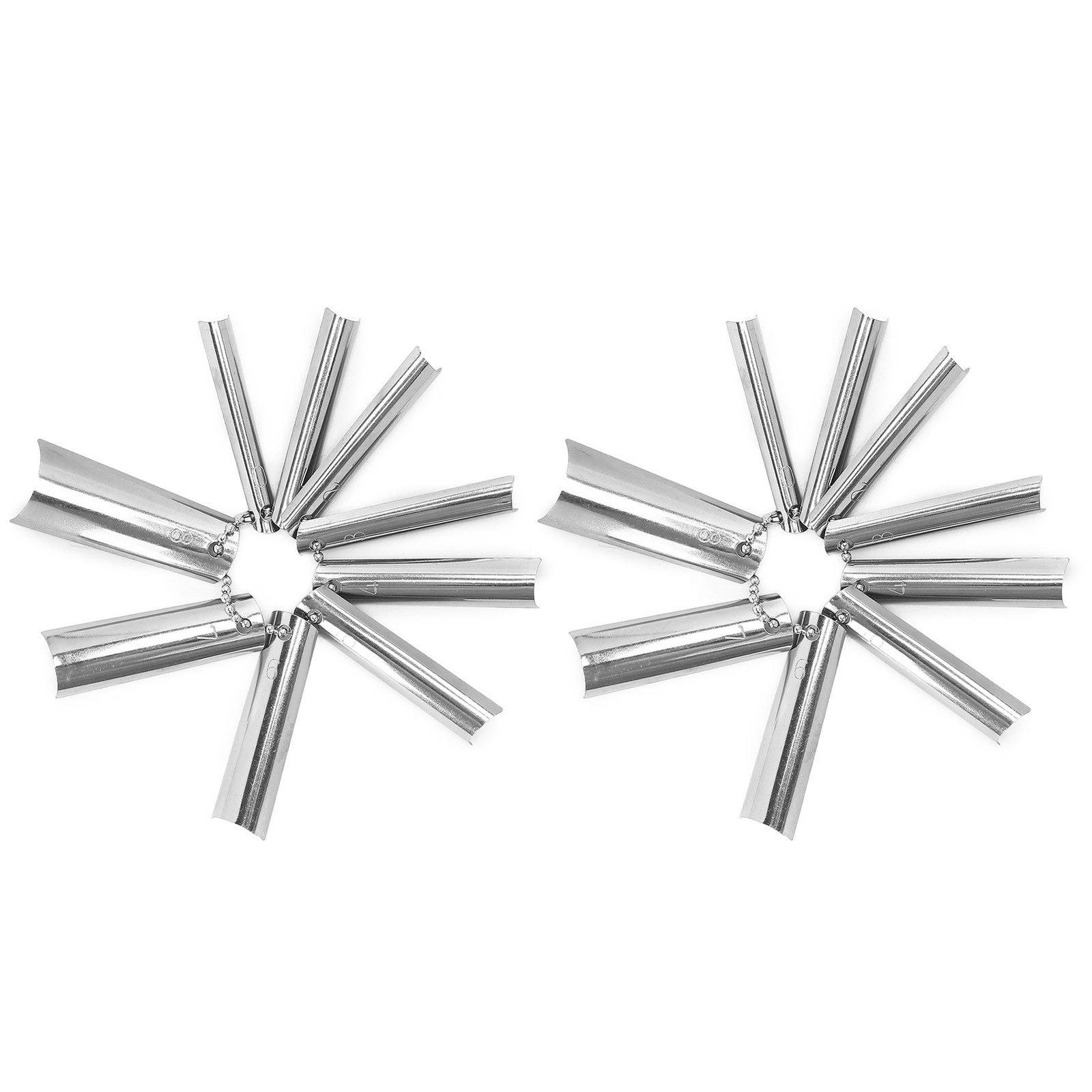 18Pcs French Manicure 9 Sizes Single Tips Deep C Shape Cutter Tool Nail Edge