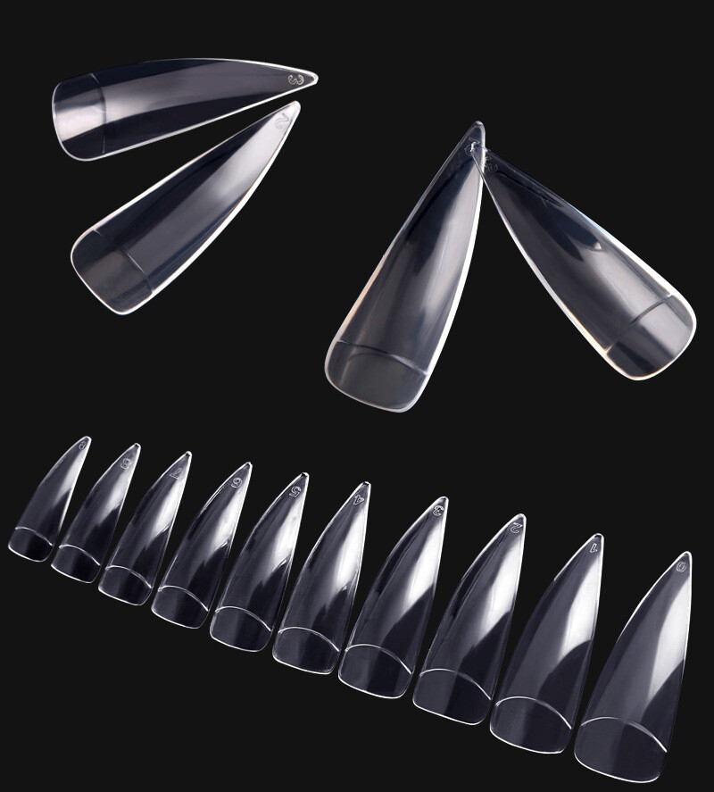 1000 Pcs Eagle Claw Stiletto Half False Tips Nail Art Gel Acrylic Tips 3 COLORS