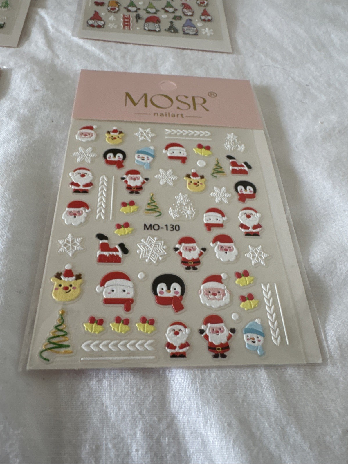 Lot Of 4 Cards Of Nail Decals / Stickers Christmas Theme So So Festive🎁🎄