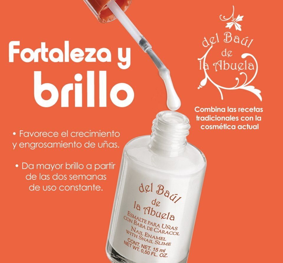 ESMALTE ENDURECEDOR PARA UÑAS CON BABA DE CARACOL FULLER DEL BAUL DE LA ABUELA