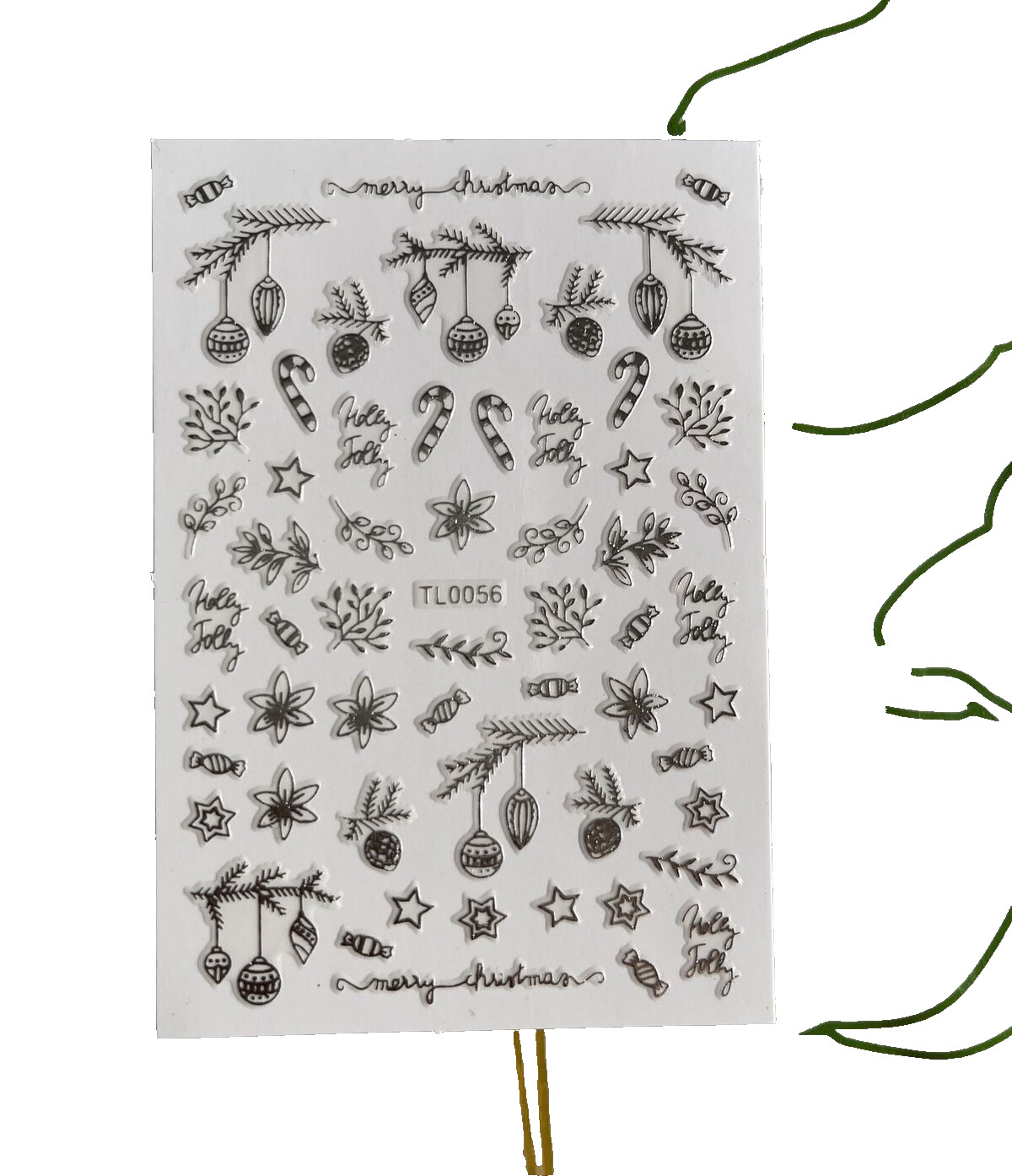 Christmas Nail Stickers TL0056 Silver