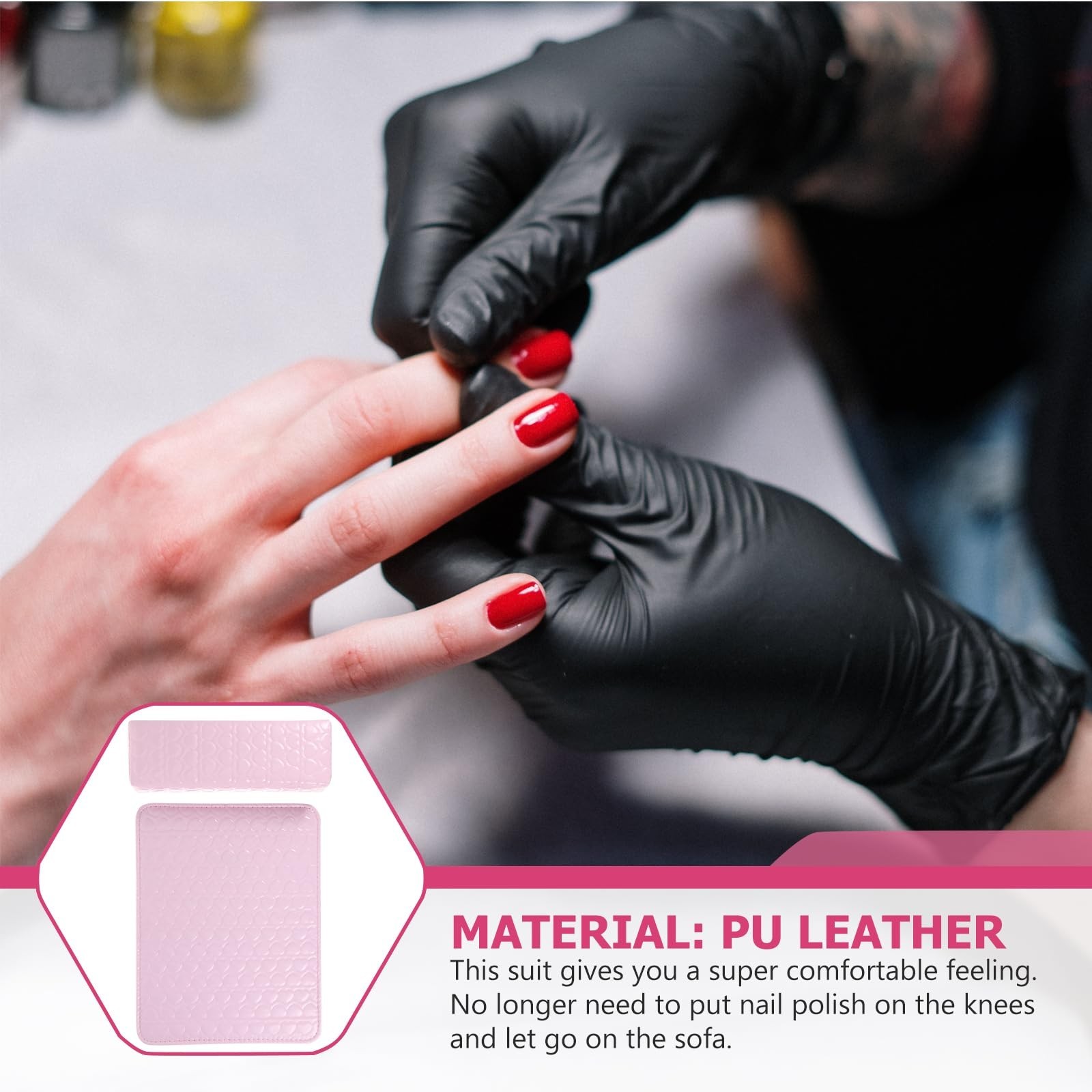 Manicure Hand Pillow Leather Wrist Rest Cushion for Nail Tech Nail Salon Arm …