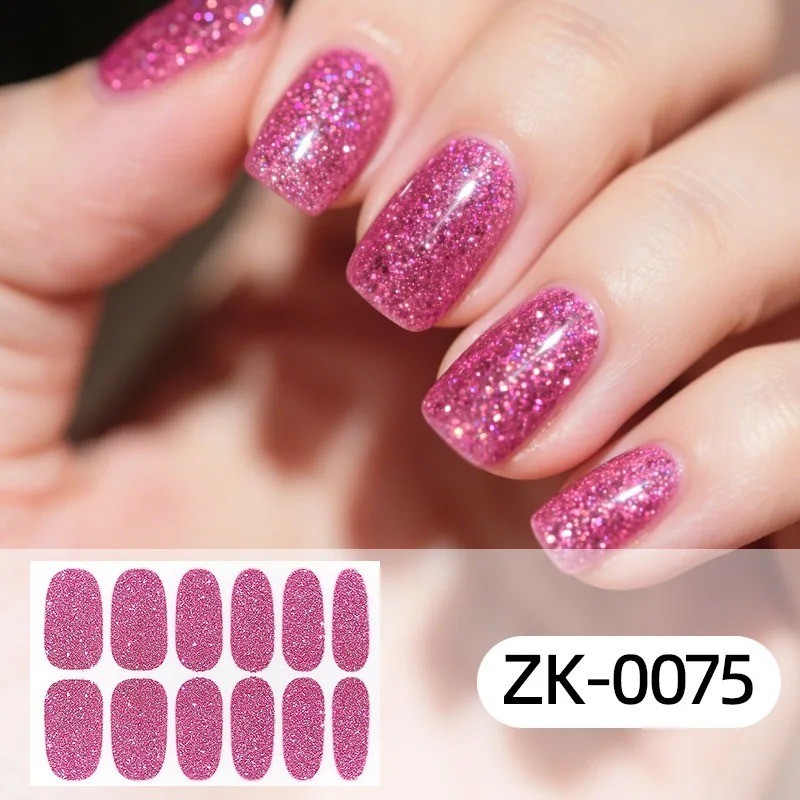 Full Size Nail Wraps Stickers Polish Look Art Self Stick Strips USA