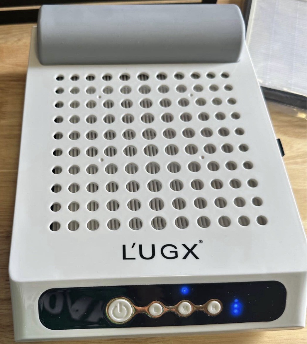 L’UGX Nail Dust Collector White Easy Cleaning for Nail Art Acrylics Gels