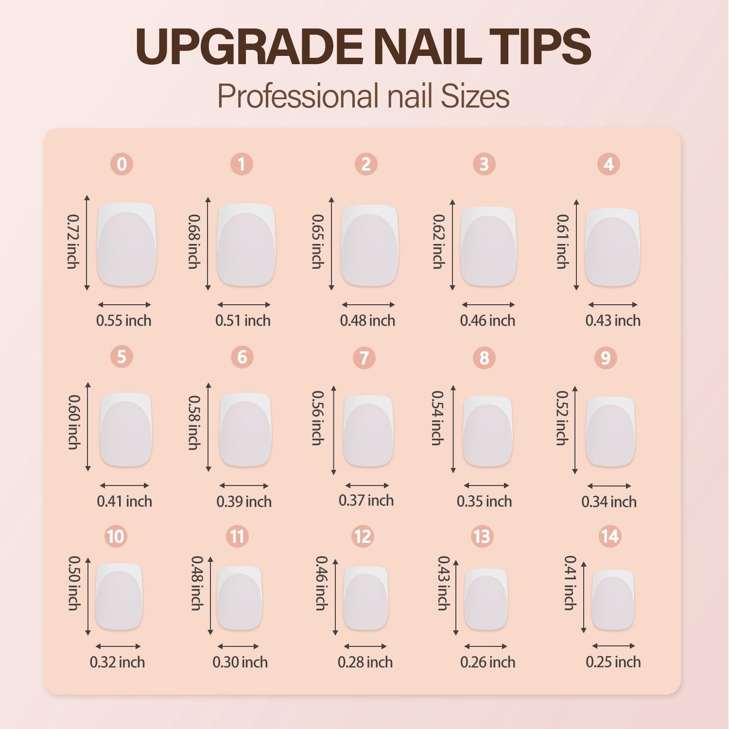 150Pcs French Gel Nails, White French Tip Press on Nails, Milky White Short S…