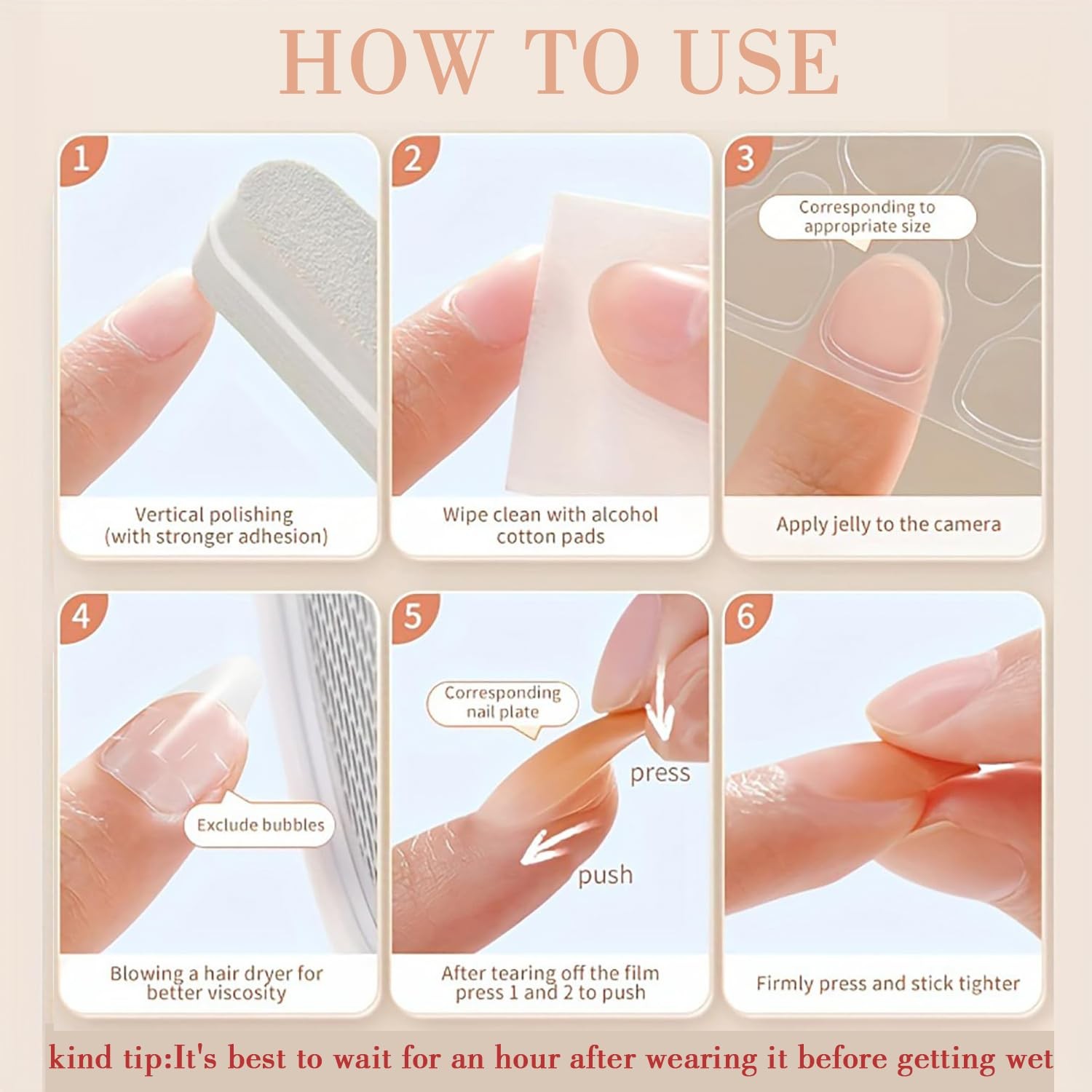 24Pcs 4th of July Press on Nails Short Fake Nails Red French Tip Nails Indepe…