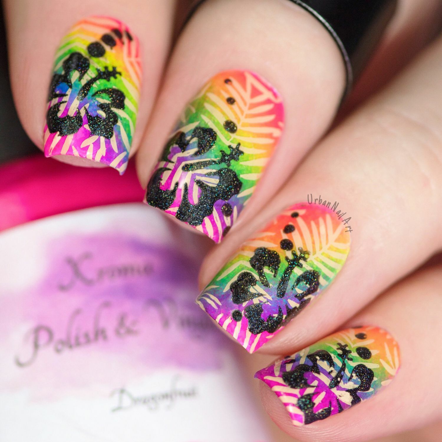 Hibiscus Stencils for Nails, Nail Stickers, Nail Art, Nail Vinyls
