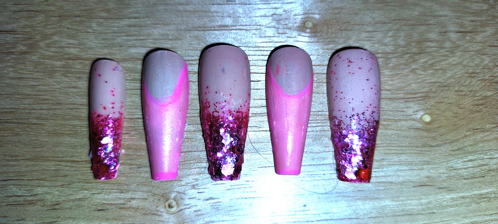 Kawaii Press on Nails |Pink Rose XLarge Kit |Gel Handmade Reusable