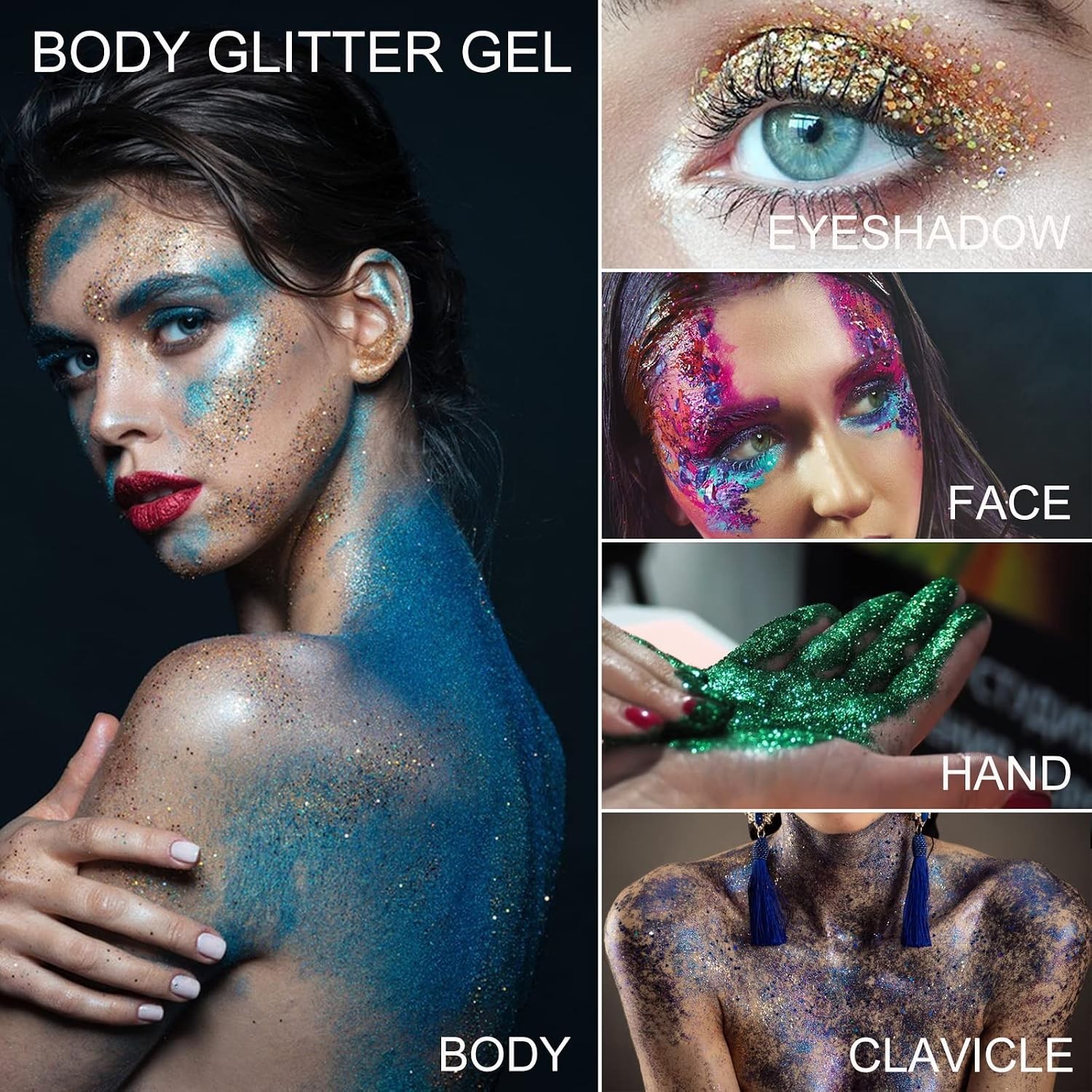 1oz Gemstone Purple Glitter Gel for Faces & Bodies | Long-Lasting & Non-Toxic