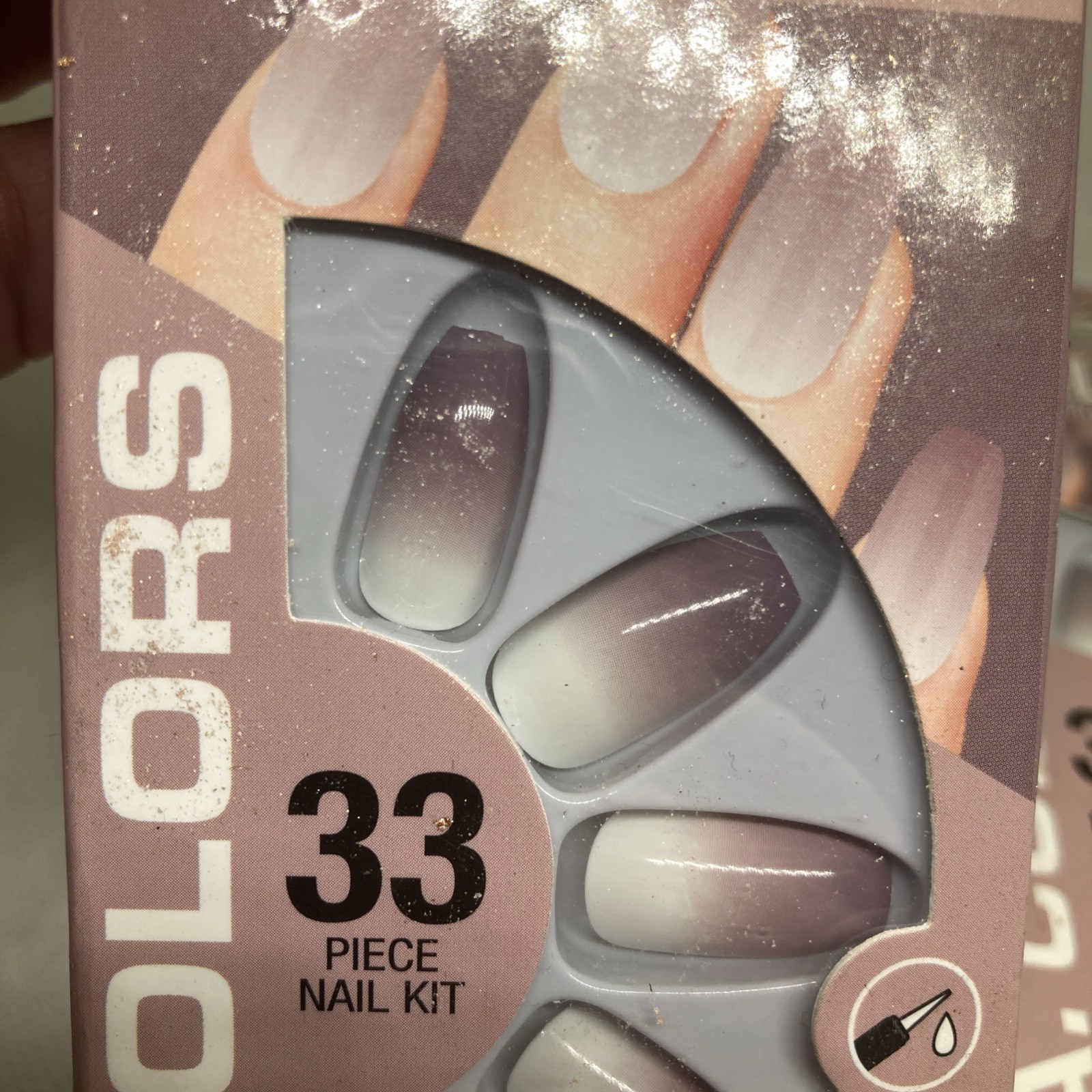Lot Of 2 New Boxed LA Colors Nail Frill 33 Piece Set Nail Kit, Ombré