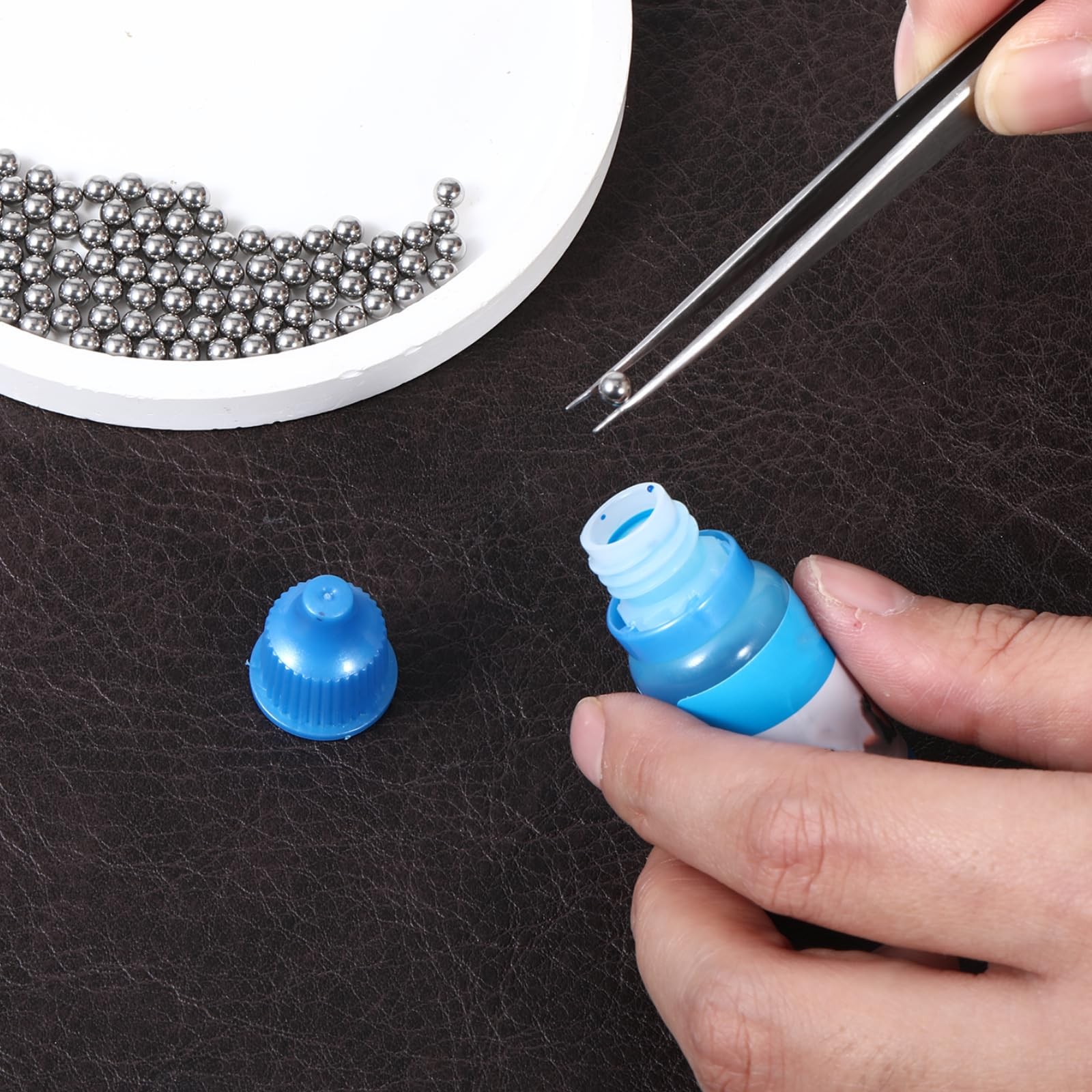 100 PCS Paint Mixing Balls, Metal Balls Stainless Steel Ball Bearings for Model