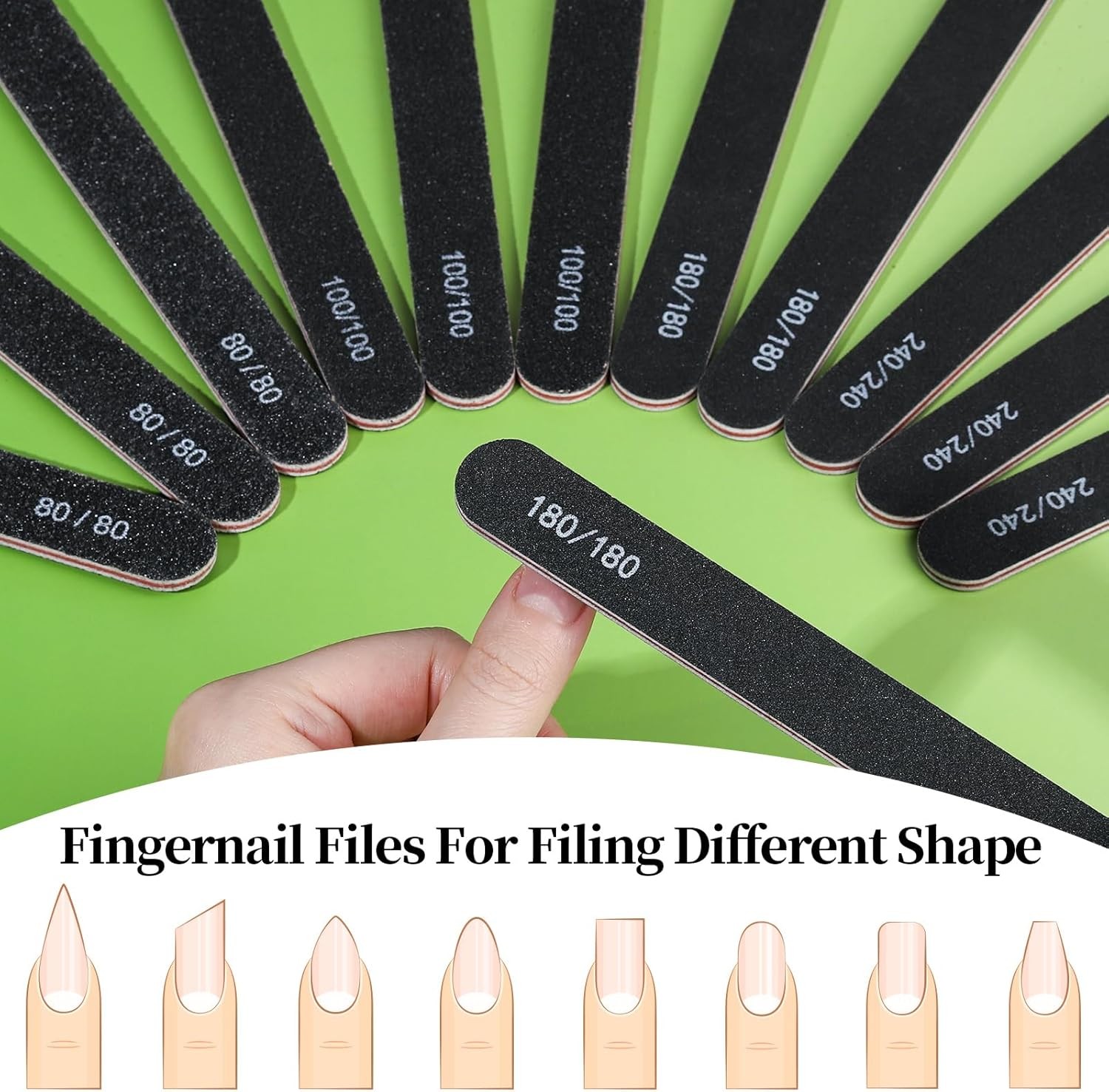 FANDEI Nail File Kit, Nail File, Emery Boards For Nails, Finrnail